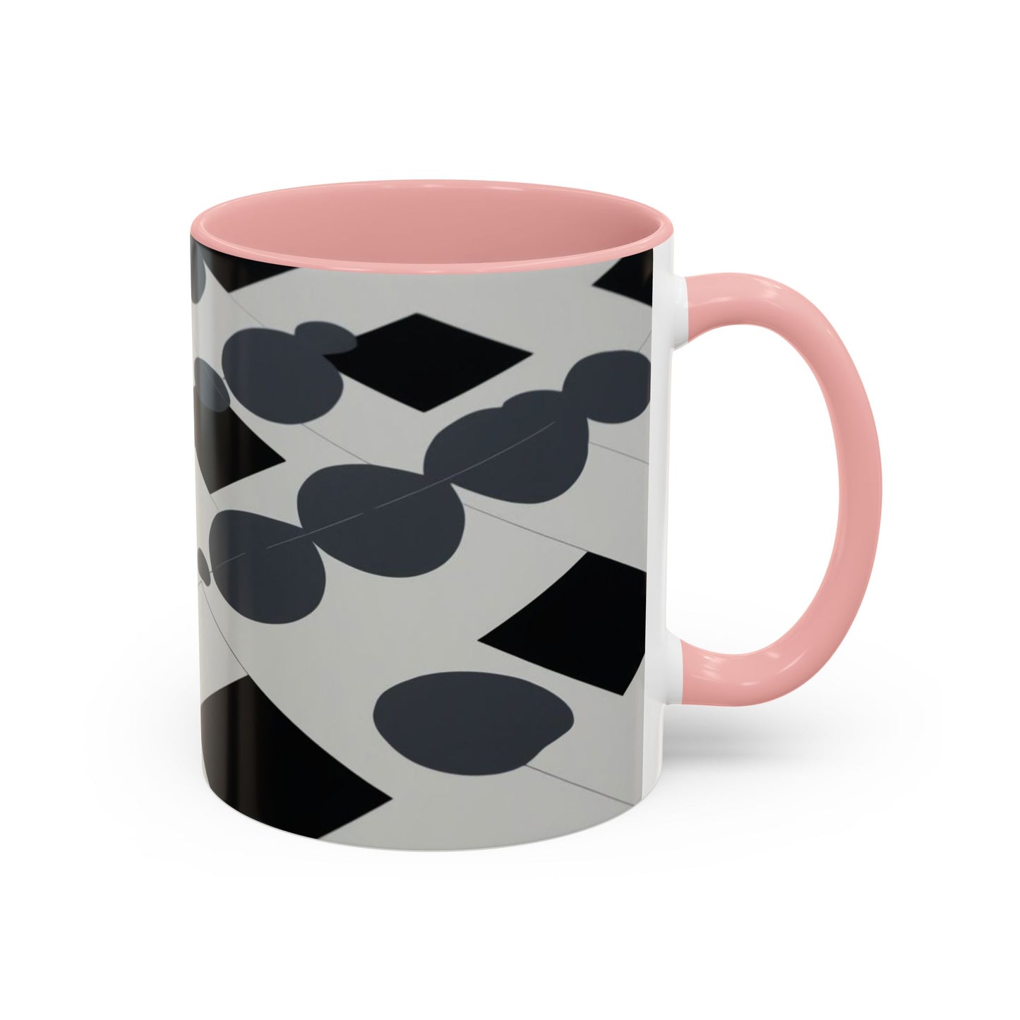 Optical Illusion Accent Mug – Ceramic Coffee Cup