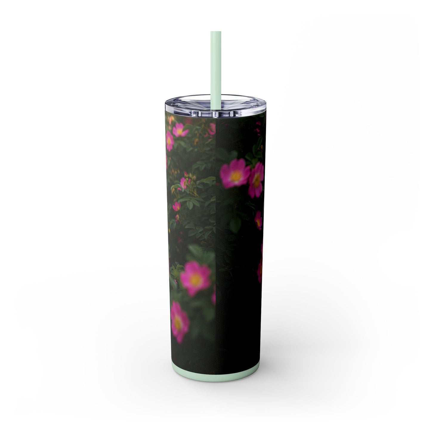 Old English Sheepdog Skinny Tumbler with Straw, 20oz
