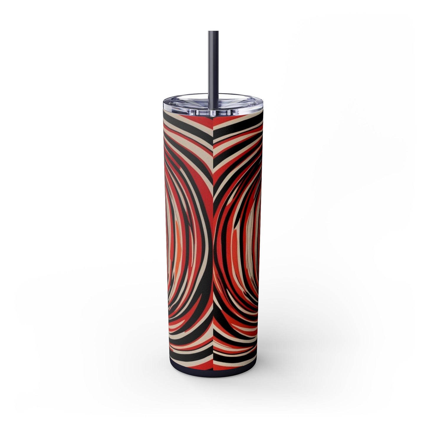 Optical Illusion Skinny Tumbler with Straw, 20oz