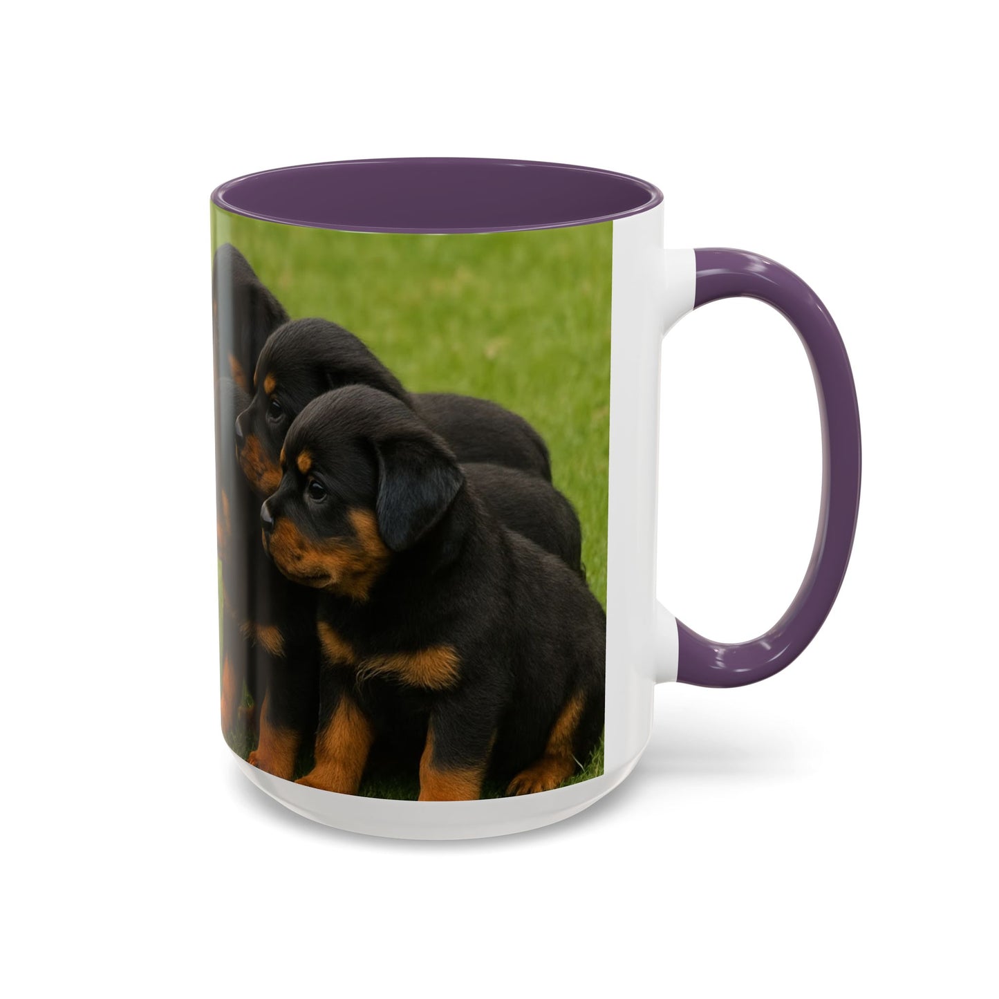 Rottweiler puppies Accent Coffee Mug - Perfect Gift for Dog Lovers