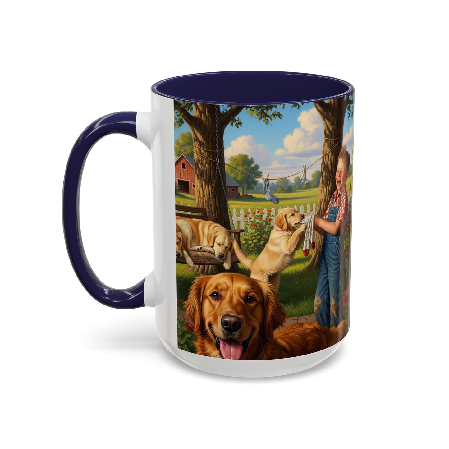 Golden Retriever Accent Coffee Mug - Perfect Gift for Dog Lovers