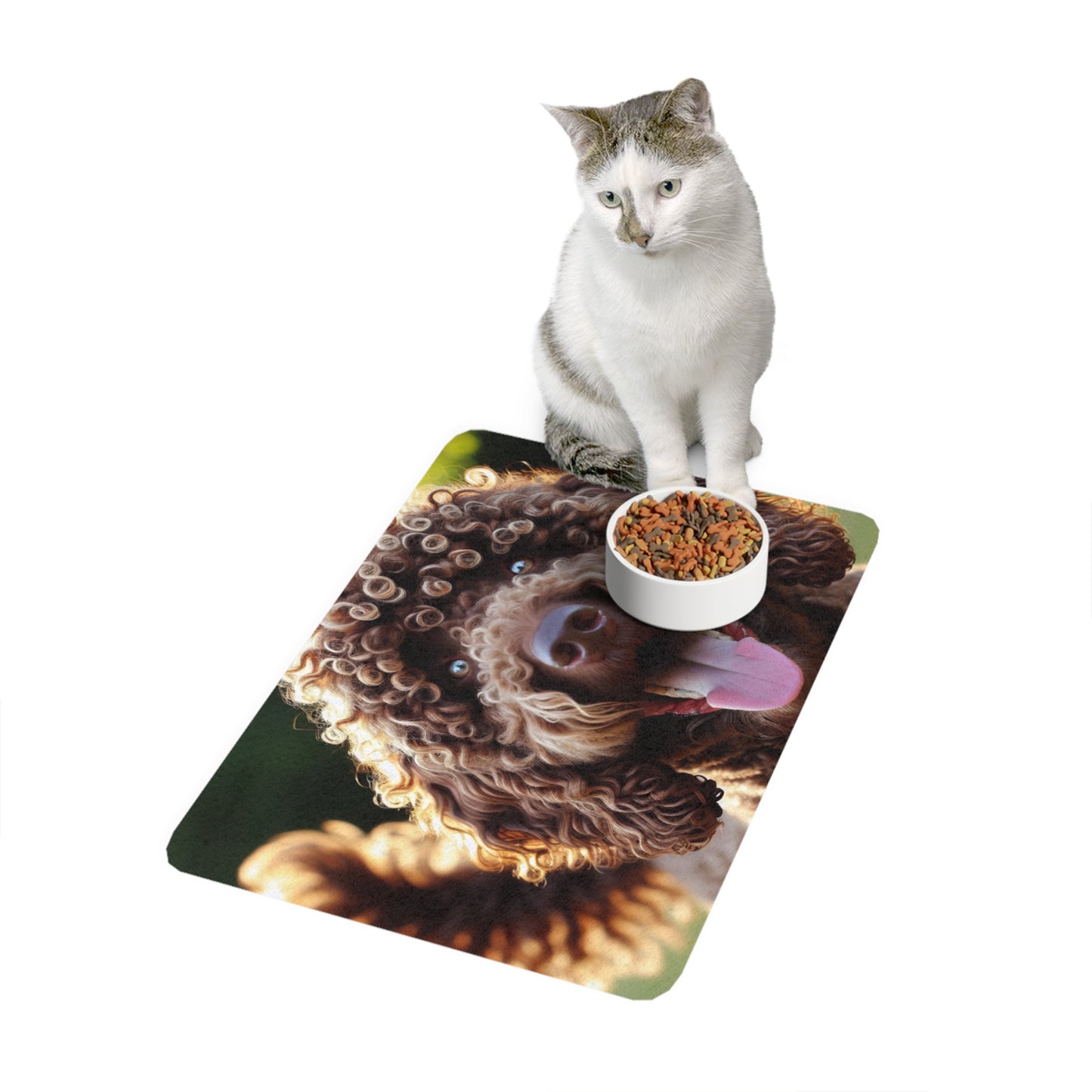 Tapis pour nourriture pour animaux (12x18) - Retriever à poil frisé