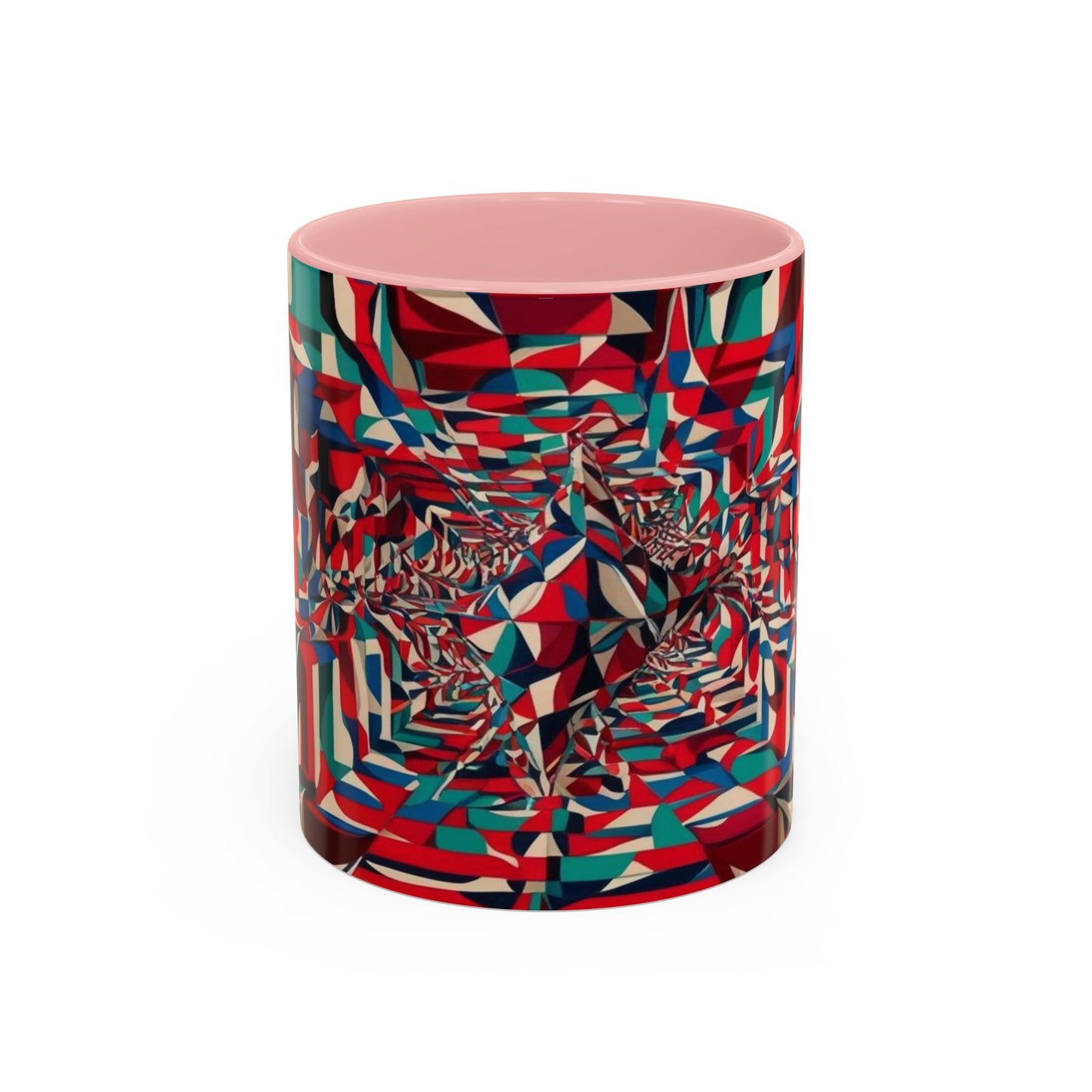 Optical Illusion Accent Mug – Ceramic Coffee Cup