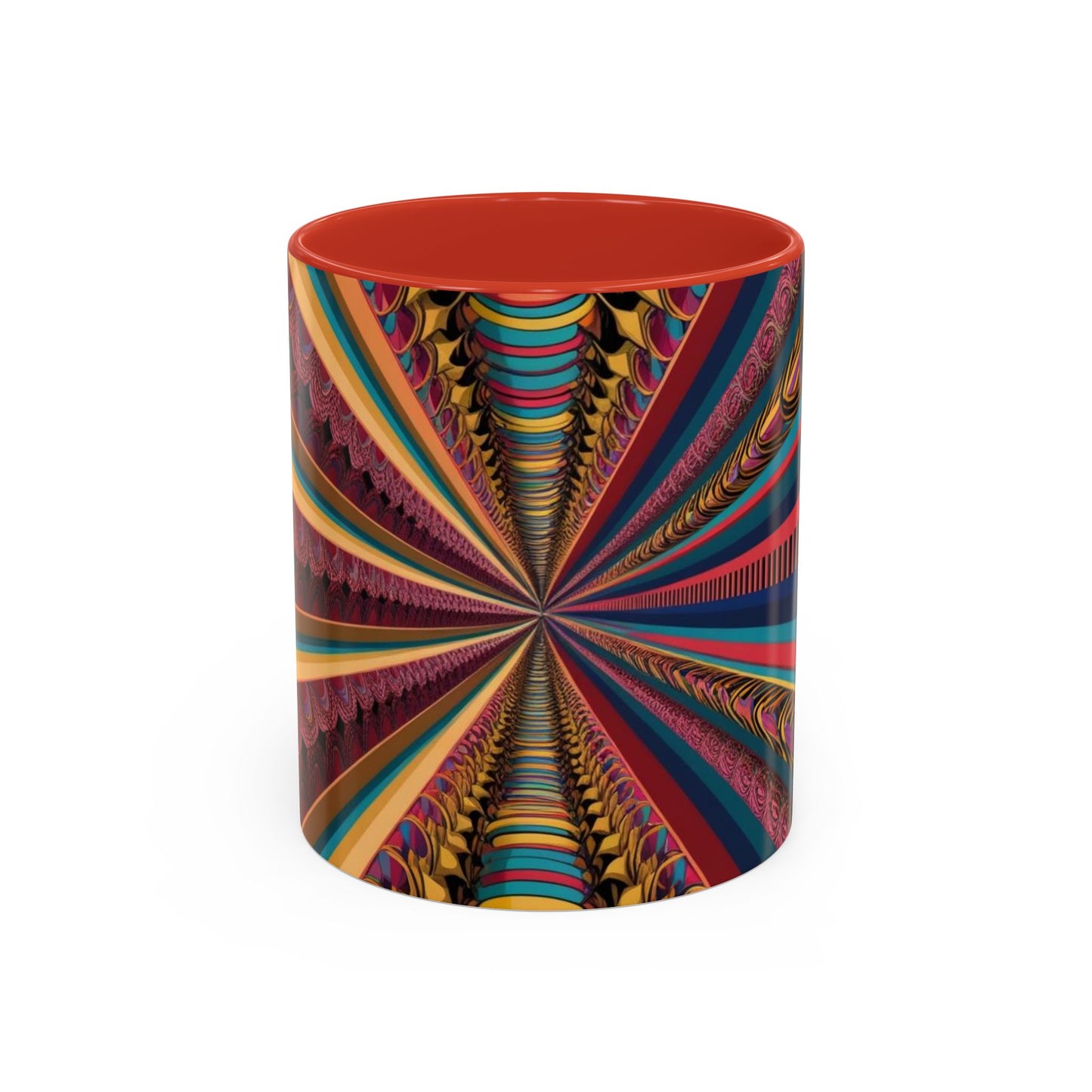 Optical Illusion Accent Mug – Ceramic Coffee Cup