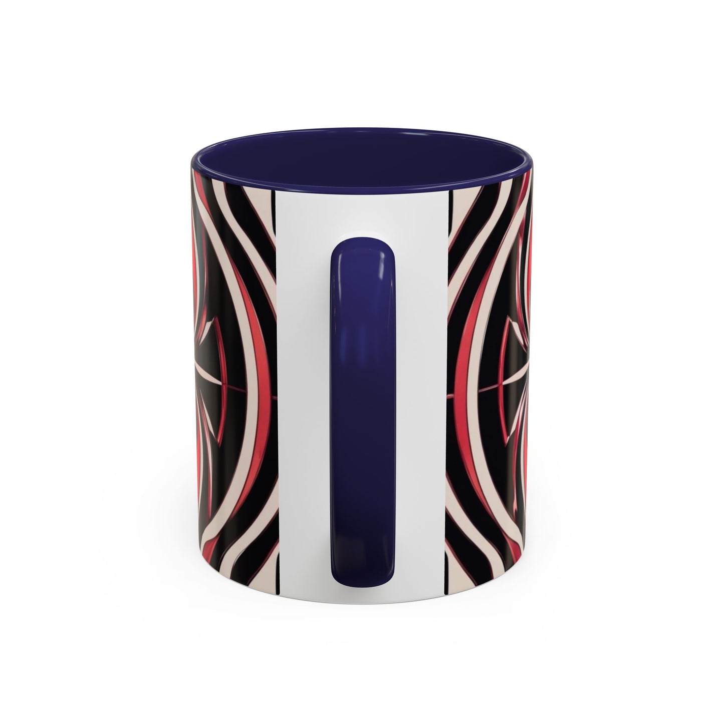 Optical Illusion Accent Mug – Ceramic Coffee Cup