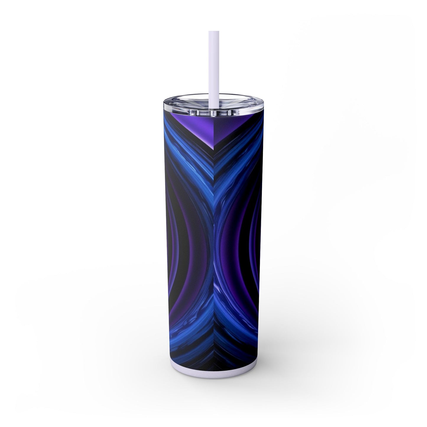 Optical Illusion Skinny Tumbler with Straw, 20oz