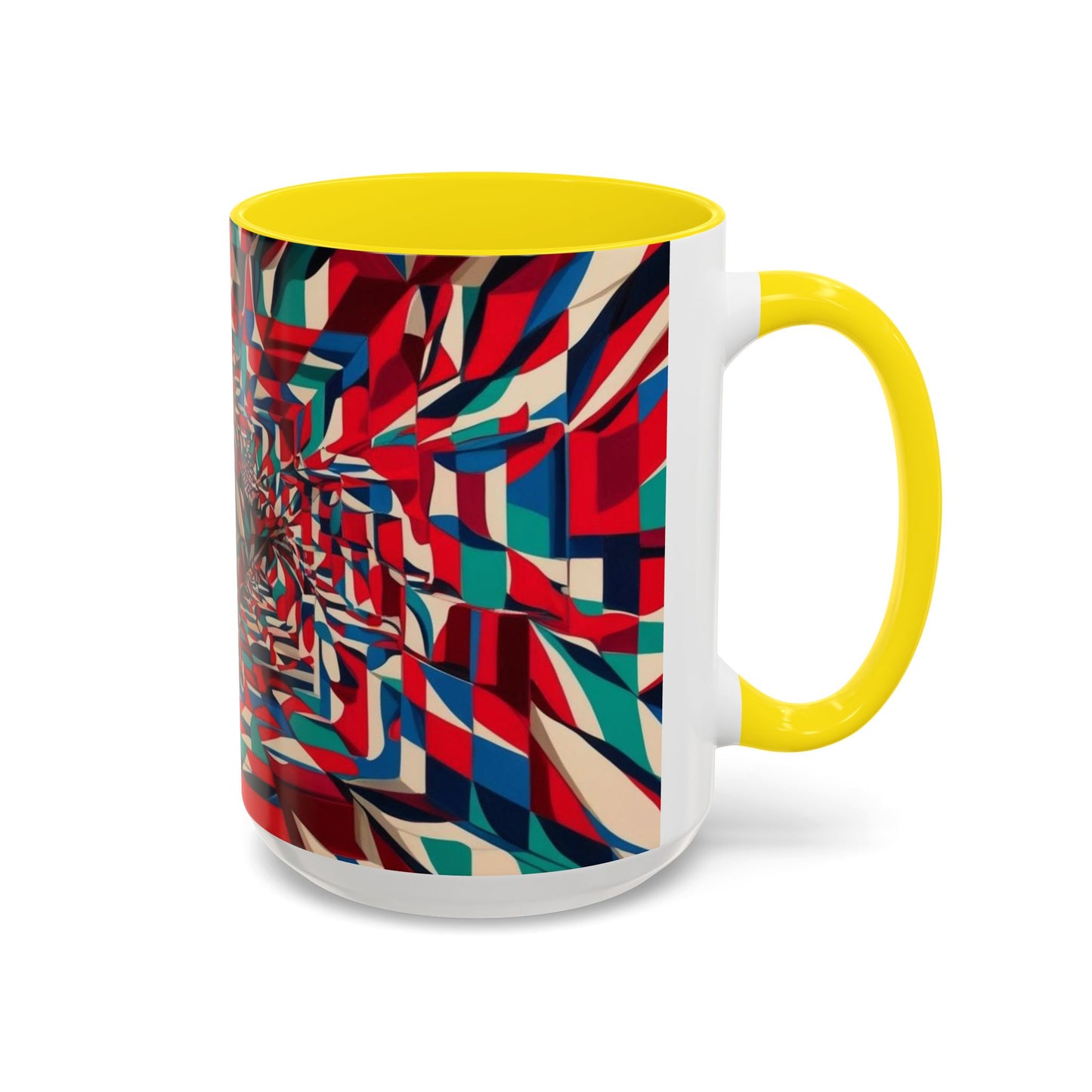 Optical Illusion Accent Mug – Ceramic Coffee Cup