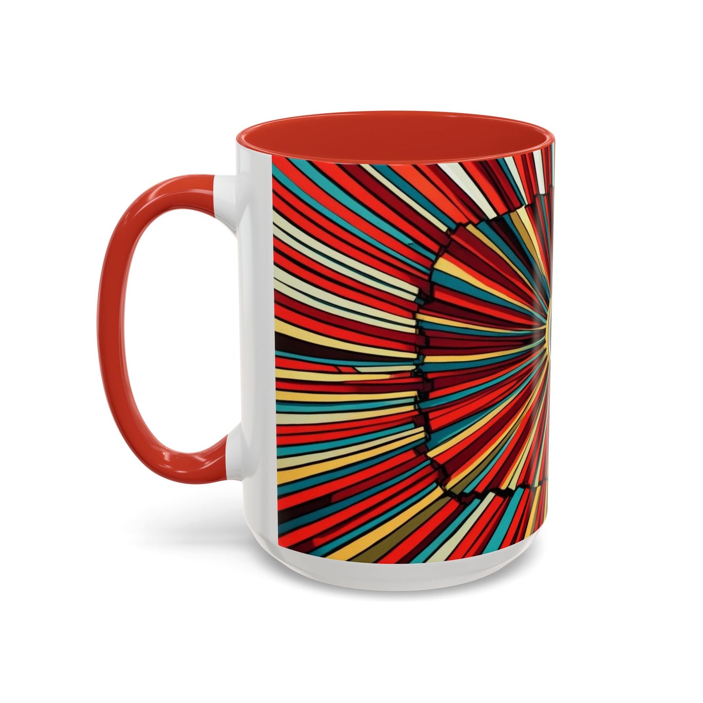 Optical Illusion Accent Mug – Ceramic Coffee Cup