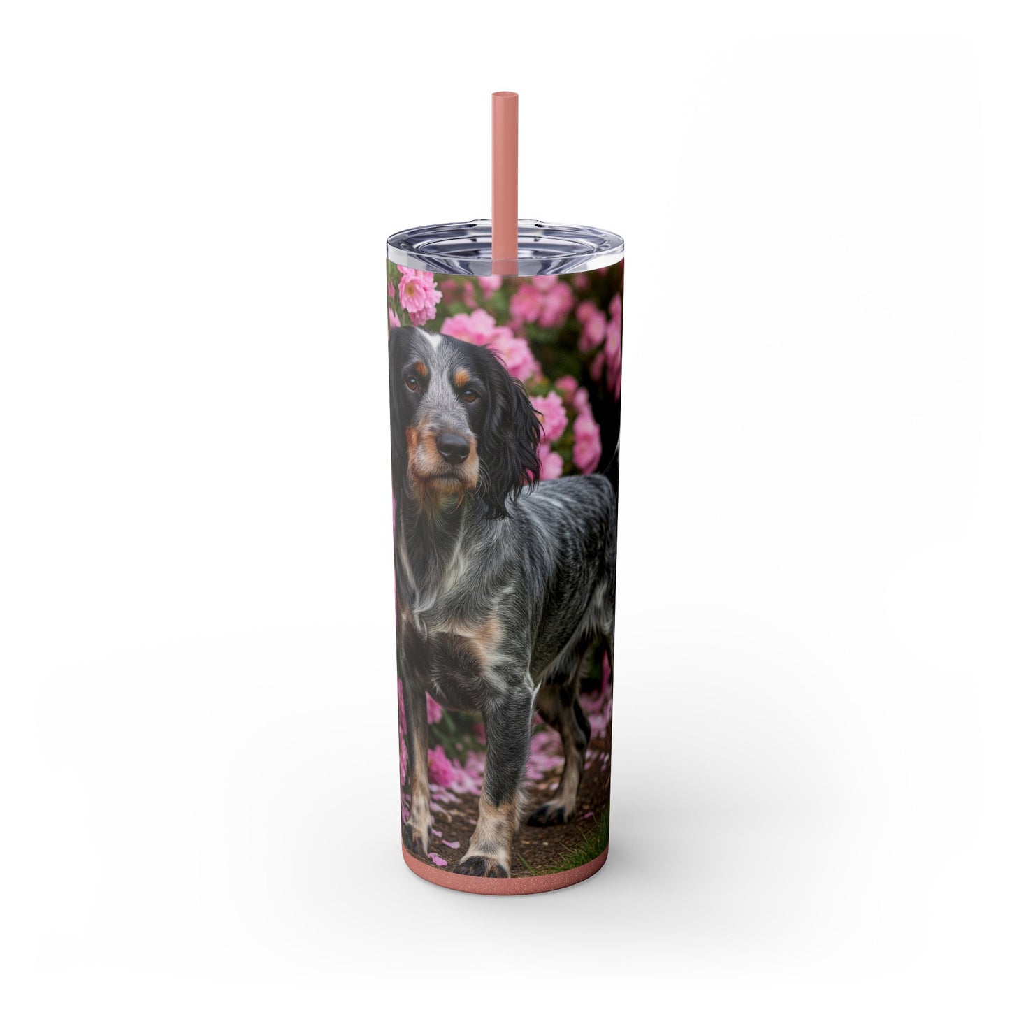 Blue Picardy Spaniel Tumbler with Straw, 20oz