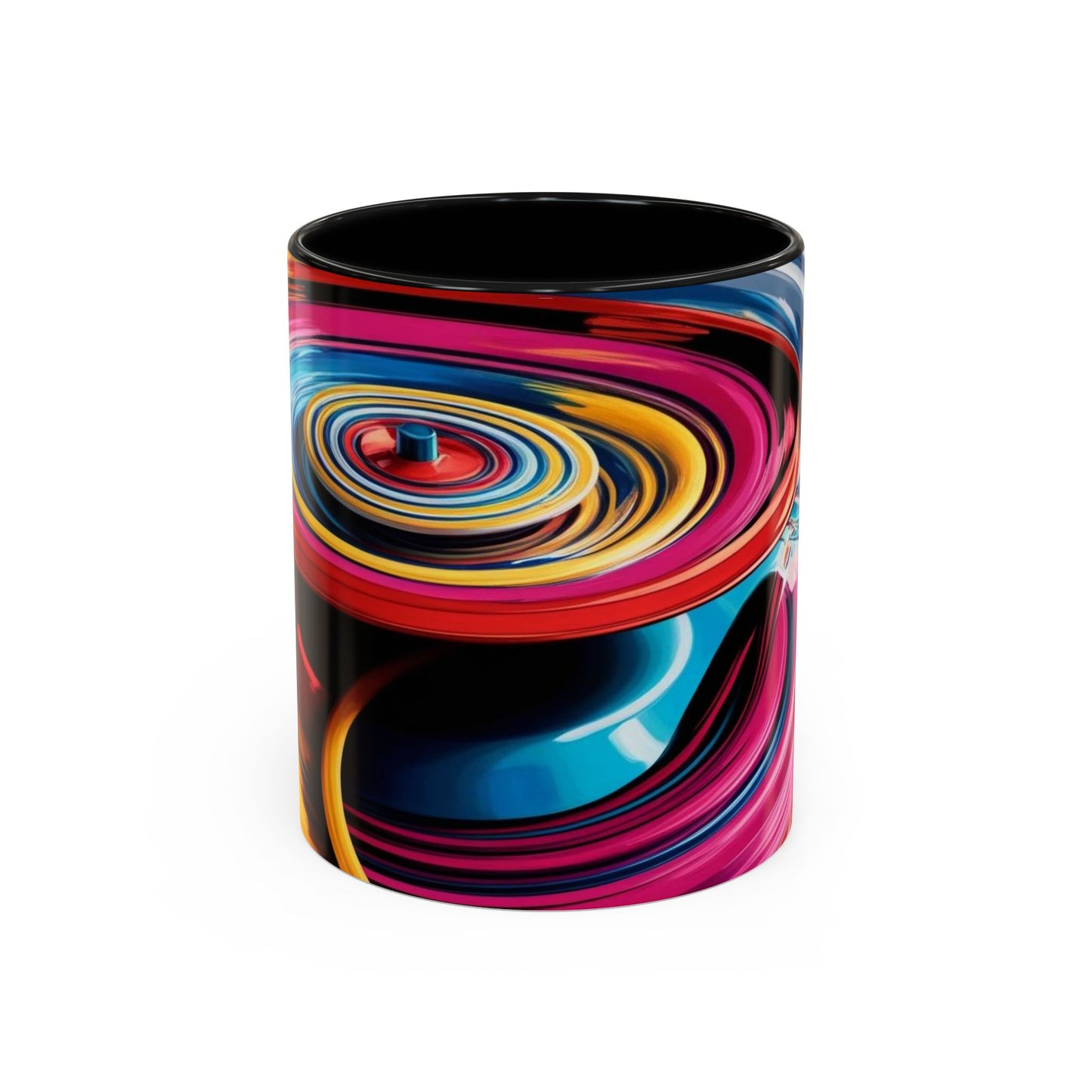 Optical Illusion Accent Mug – Ceramic Coffee Cup