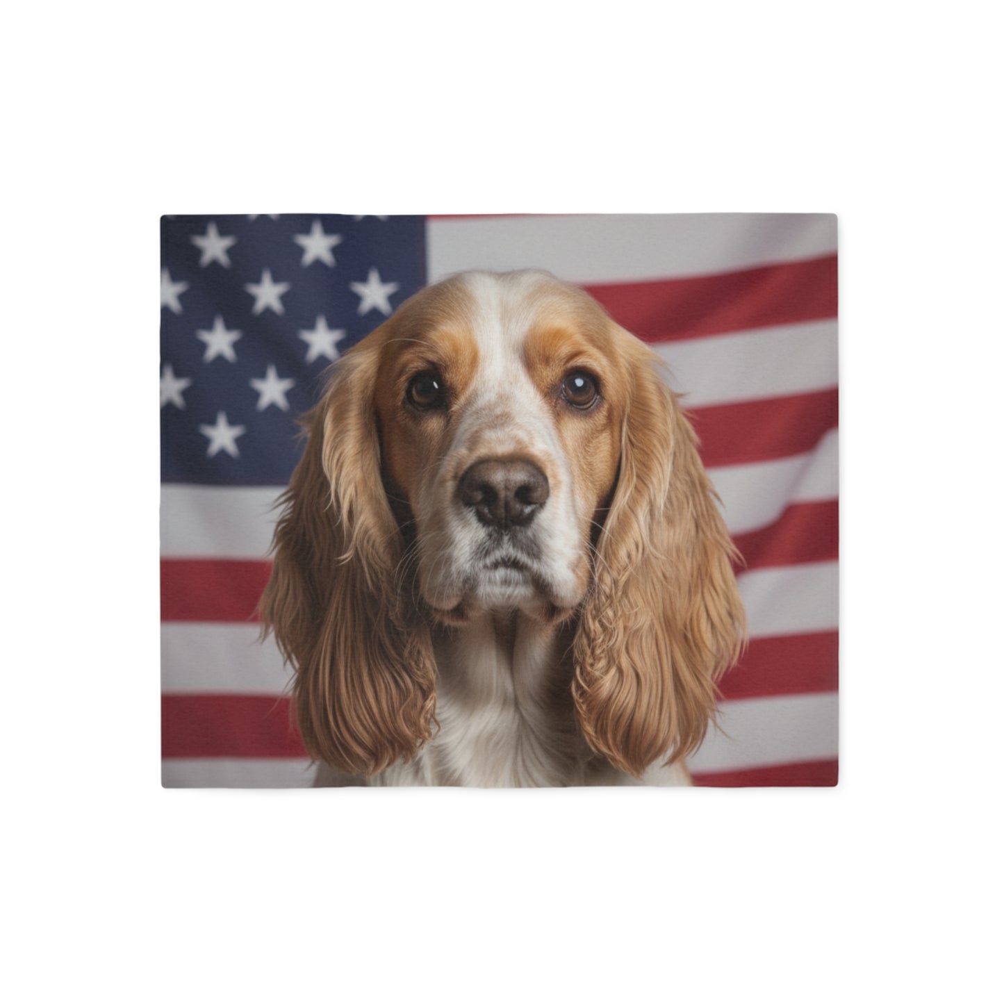 American Cocker Spaniel Patriotic Blanket