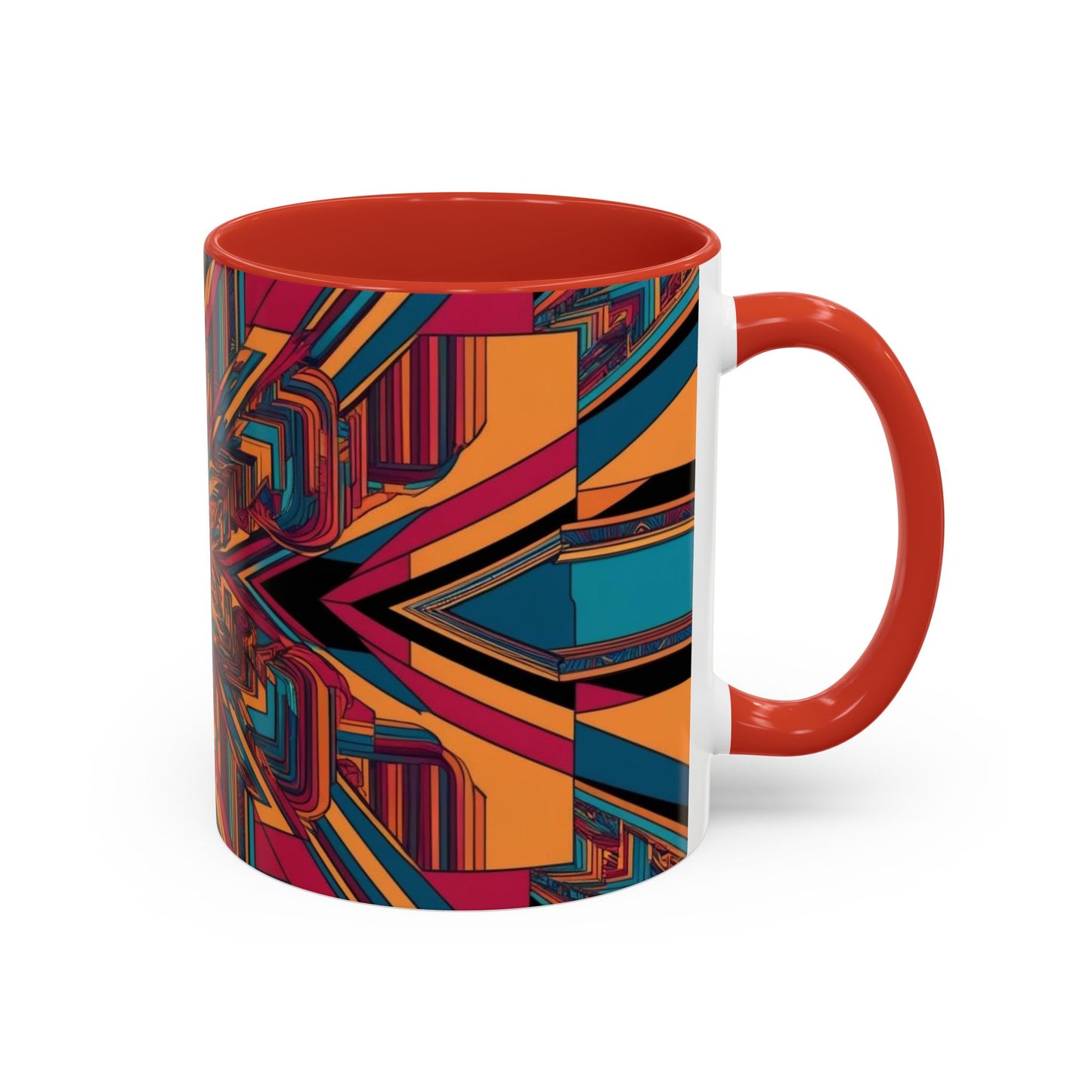 Optical Illusion Accent Mug – Ceramic Coffee Cup
