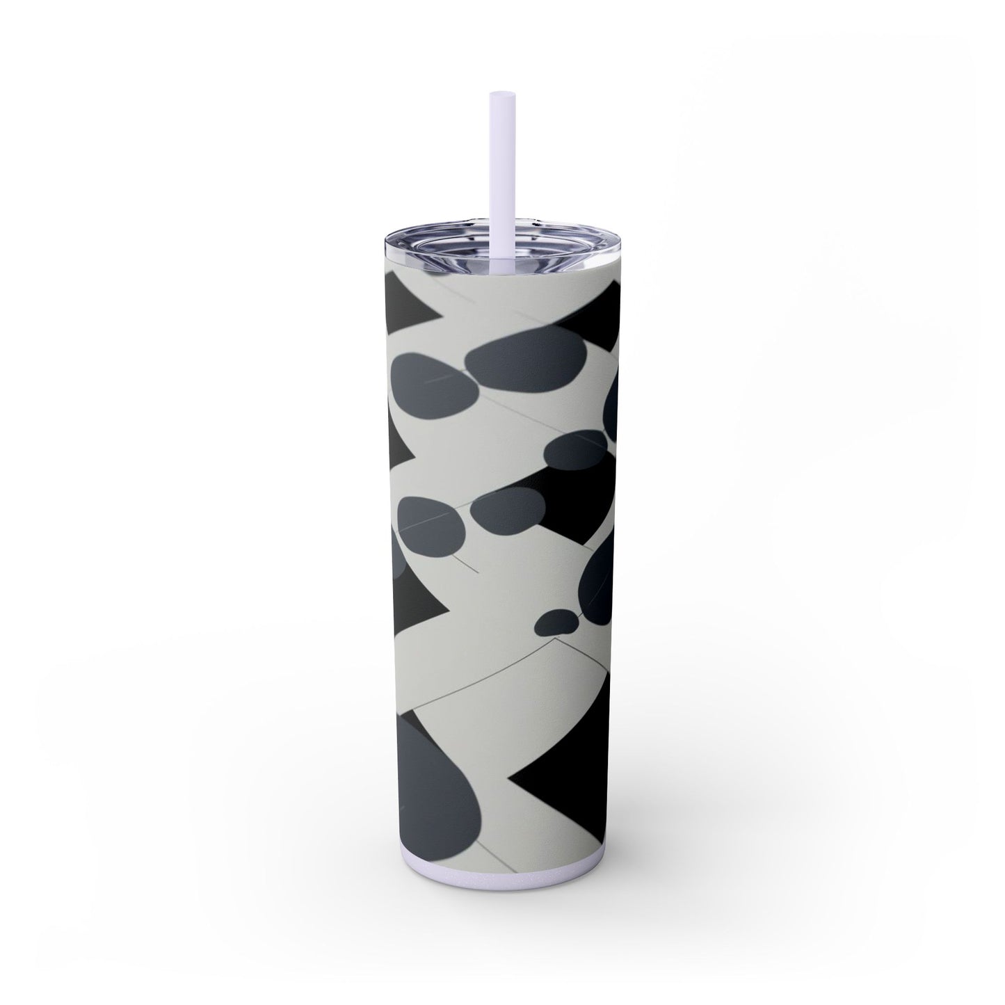Optical Illusion Skinny Tumbler with Straw, 20oz