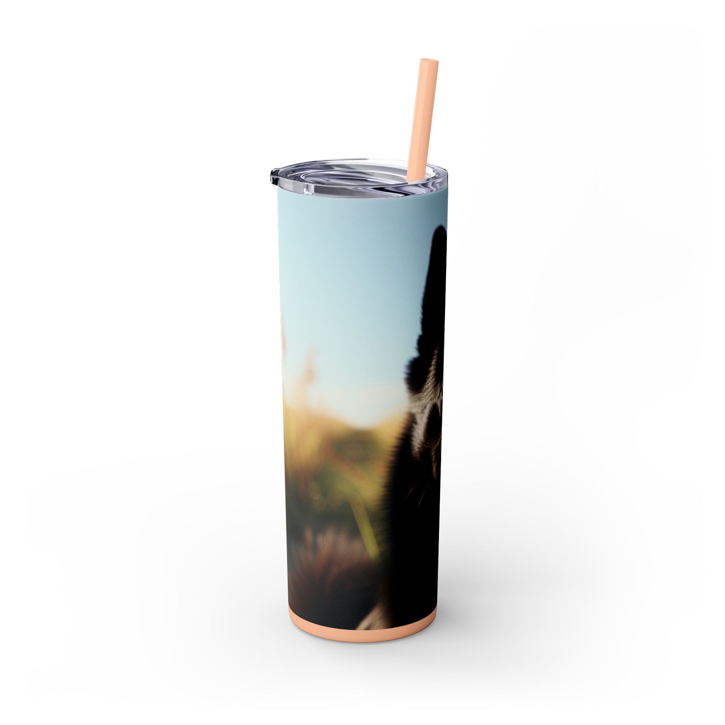 Schipperke Skinny Tumbler with Straw, 20oz