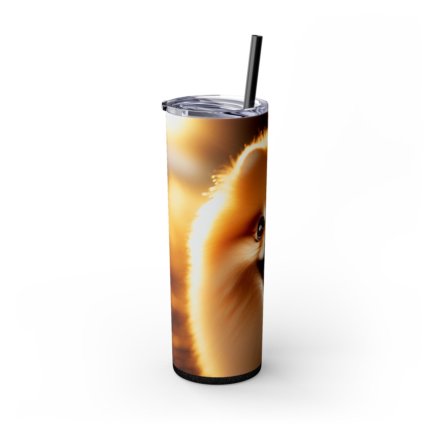 Pomeranian Skinny Tumbler with Straw, 20oz