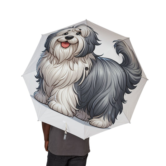 Old English Sheepdog Semi-Automatic Foldable Umbrella
