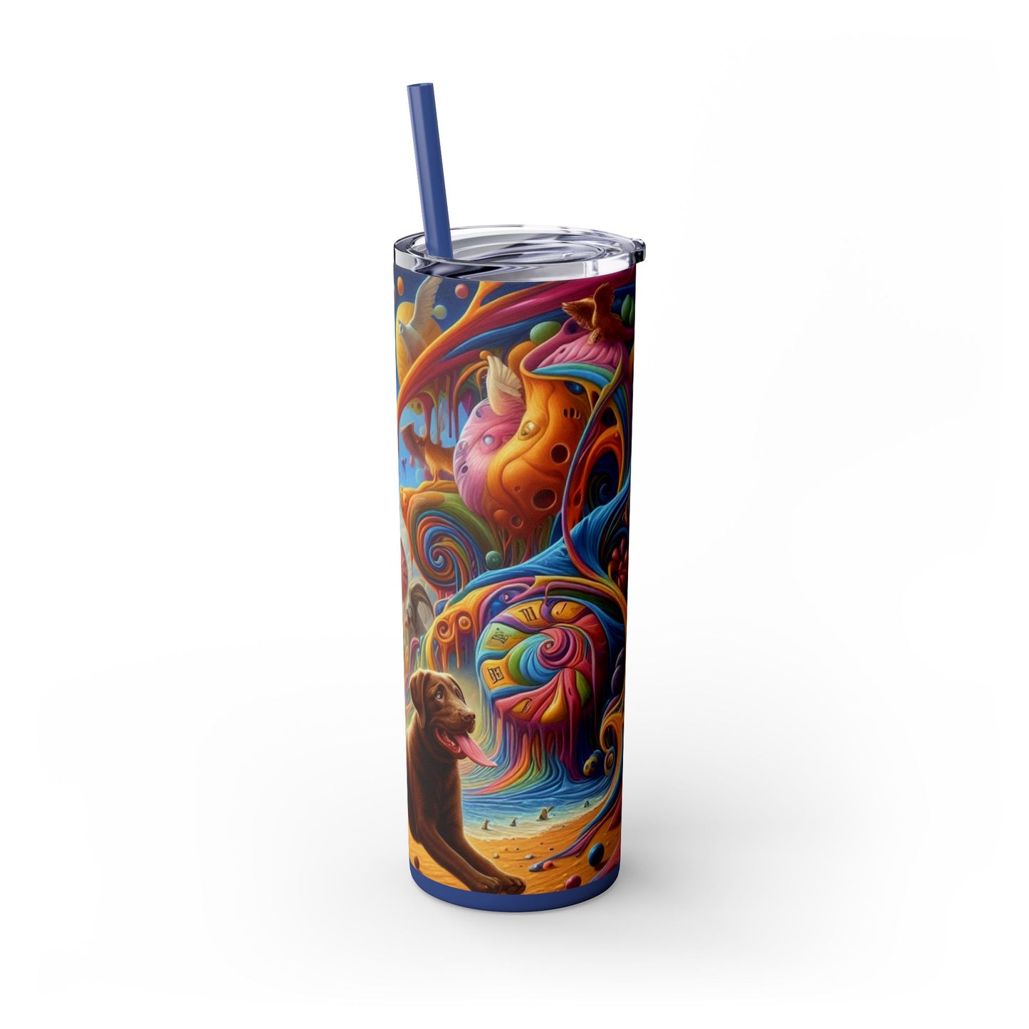 Gobelet Labrador en chocolat avec paille, 590 ml