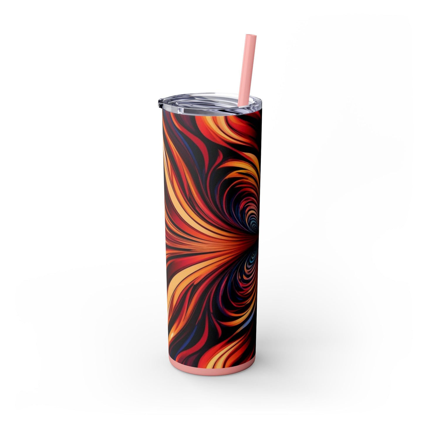 Optical Illusion Skinny Tumbler with Straw, 20oz