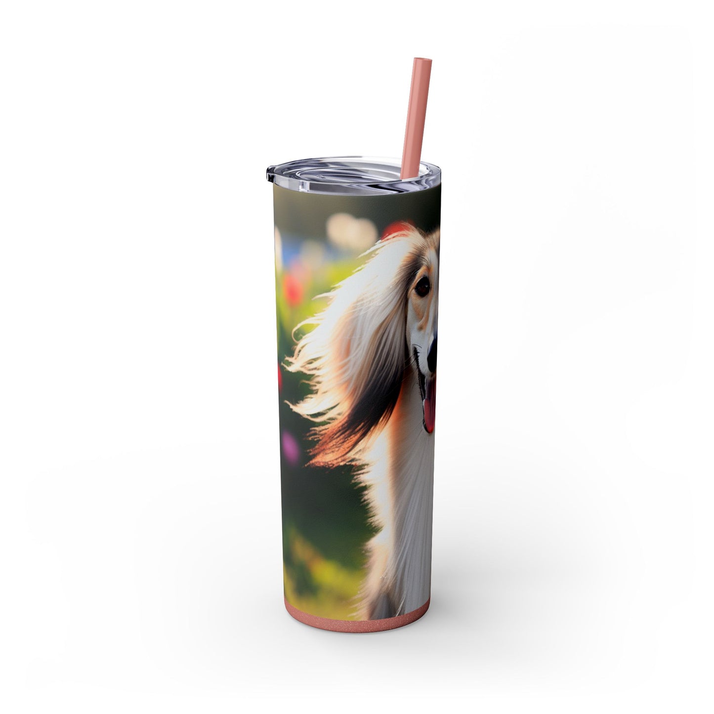 Saluki Skinny Tumbler with Straw, 20oz