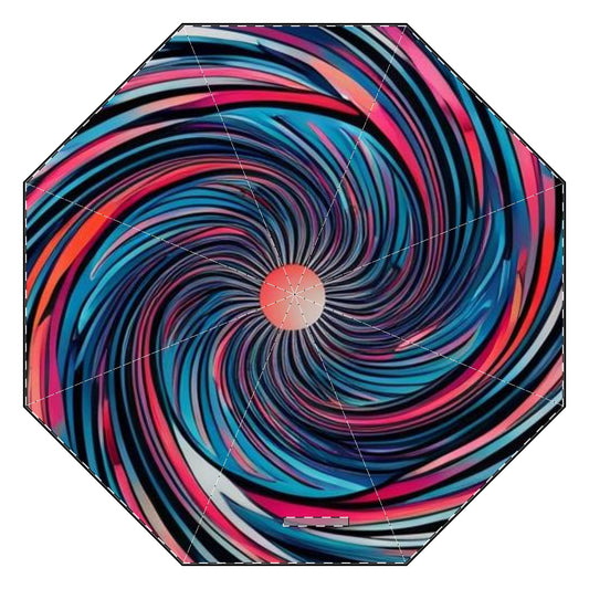Optical Illusion Semi-Automatic Foldable Umbrella
