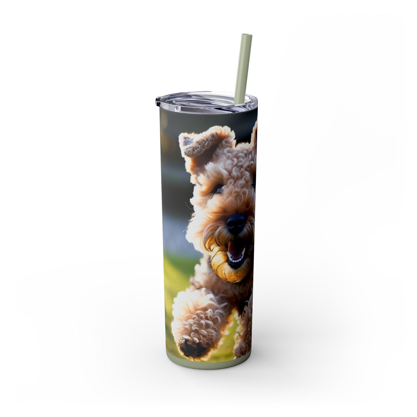 Lakeland Terrier Skinny Tumbler with Straw, 20oz