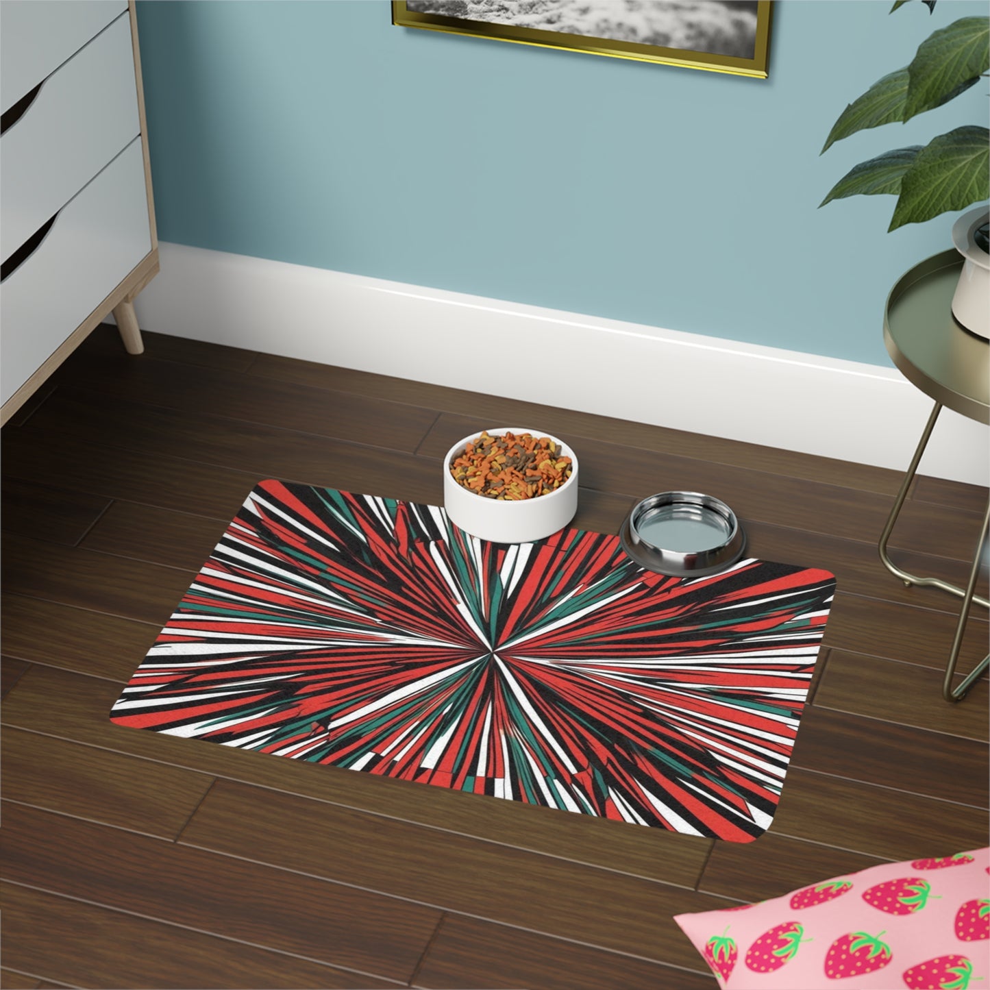 Pet Food Mat (12x18) - Optical Illusion