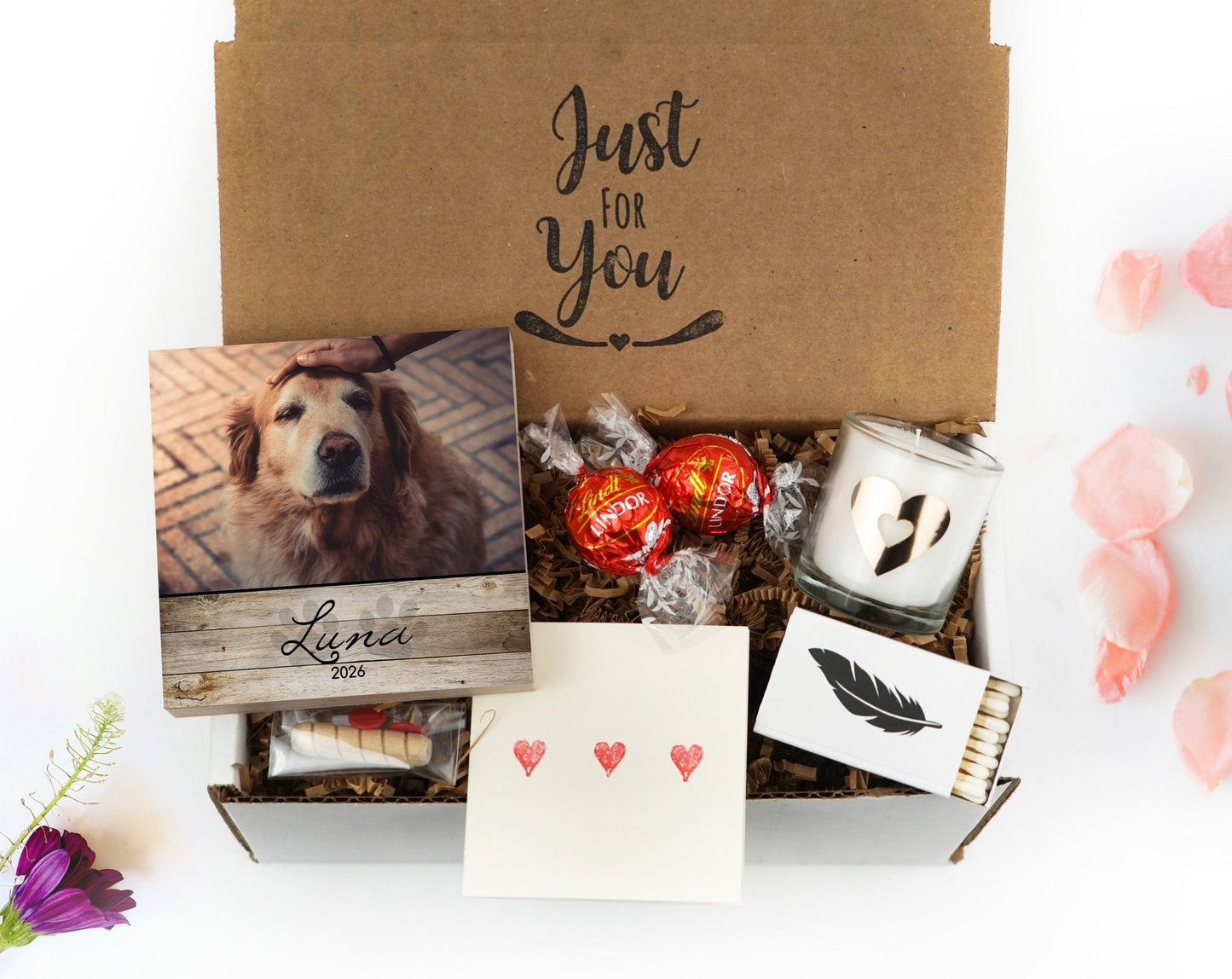 Custom Dog Memorial Photo Block with Photo, Name & Dates
