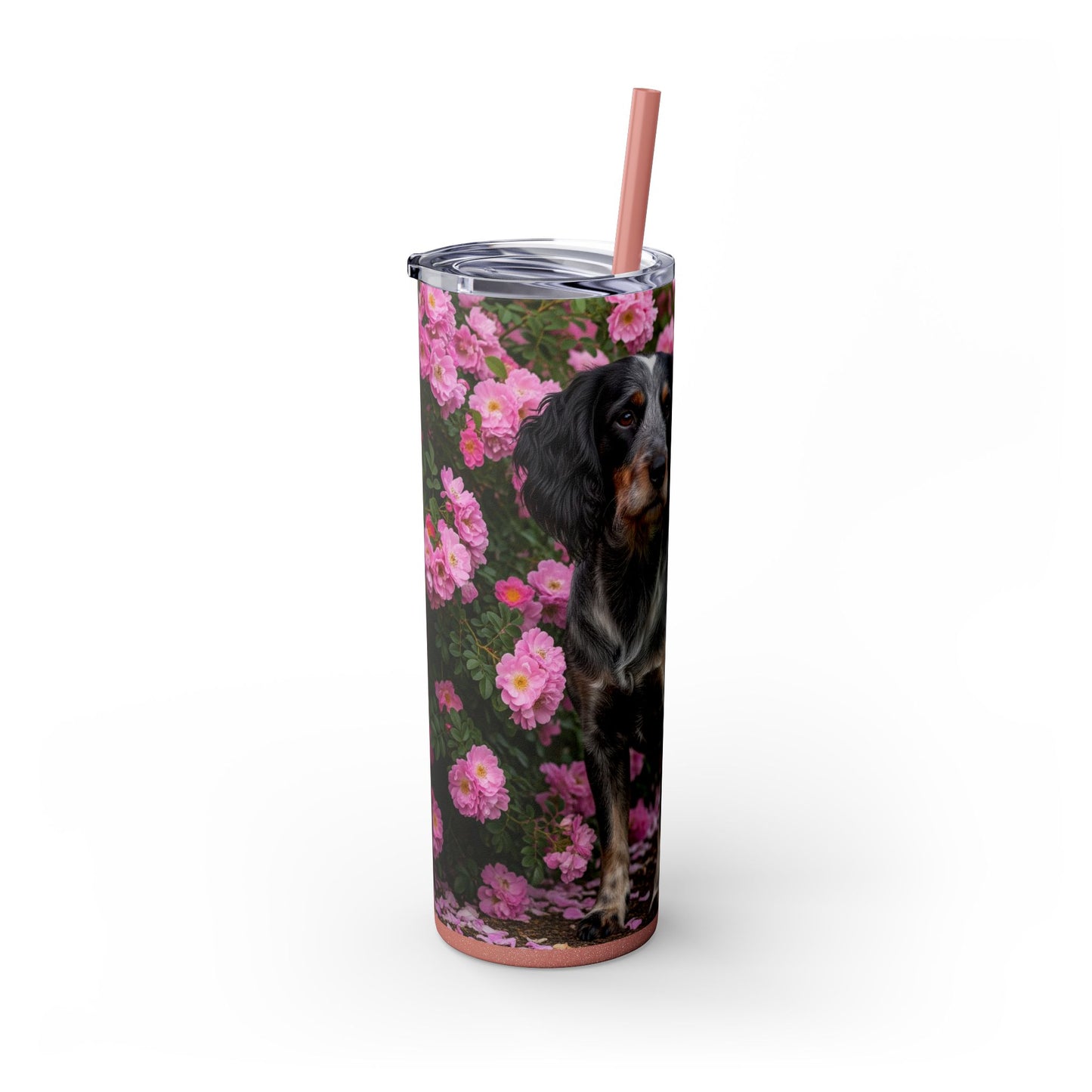 Blue Picardy Spaniel Tumbler with Straw, 20oz