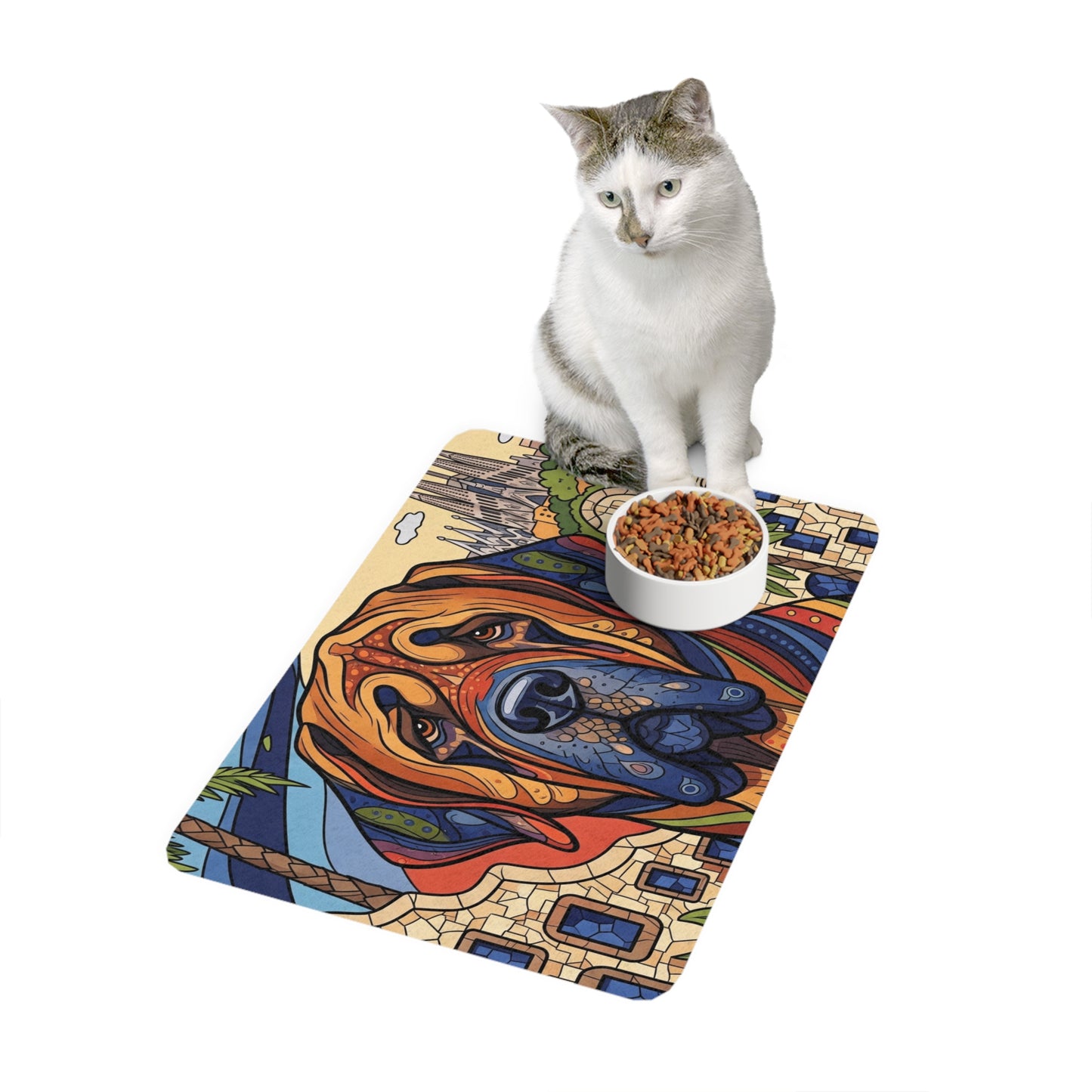 Pet Food Mat (12x18) - Spanish Mastiff