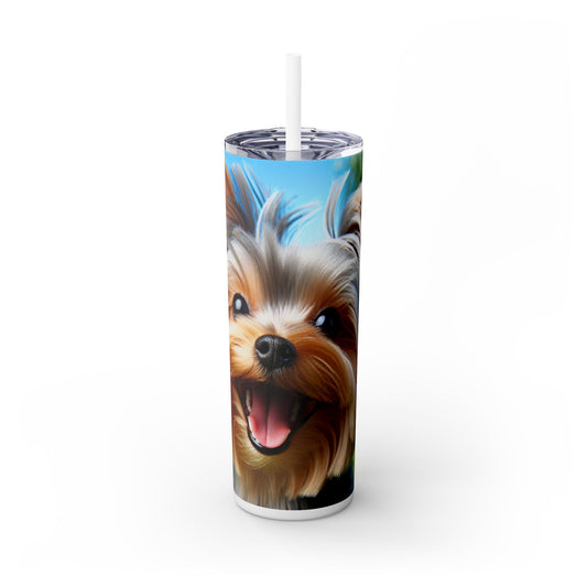 Australian Silky Terrier Tumbler with Straw, 20oz