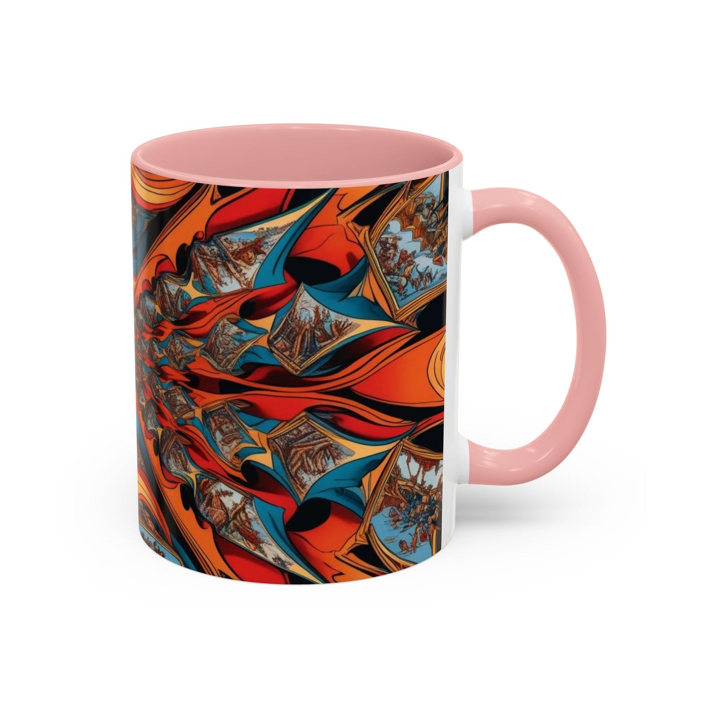 Optical Illusion Accent Mug – Ceramic Coffee Cup