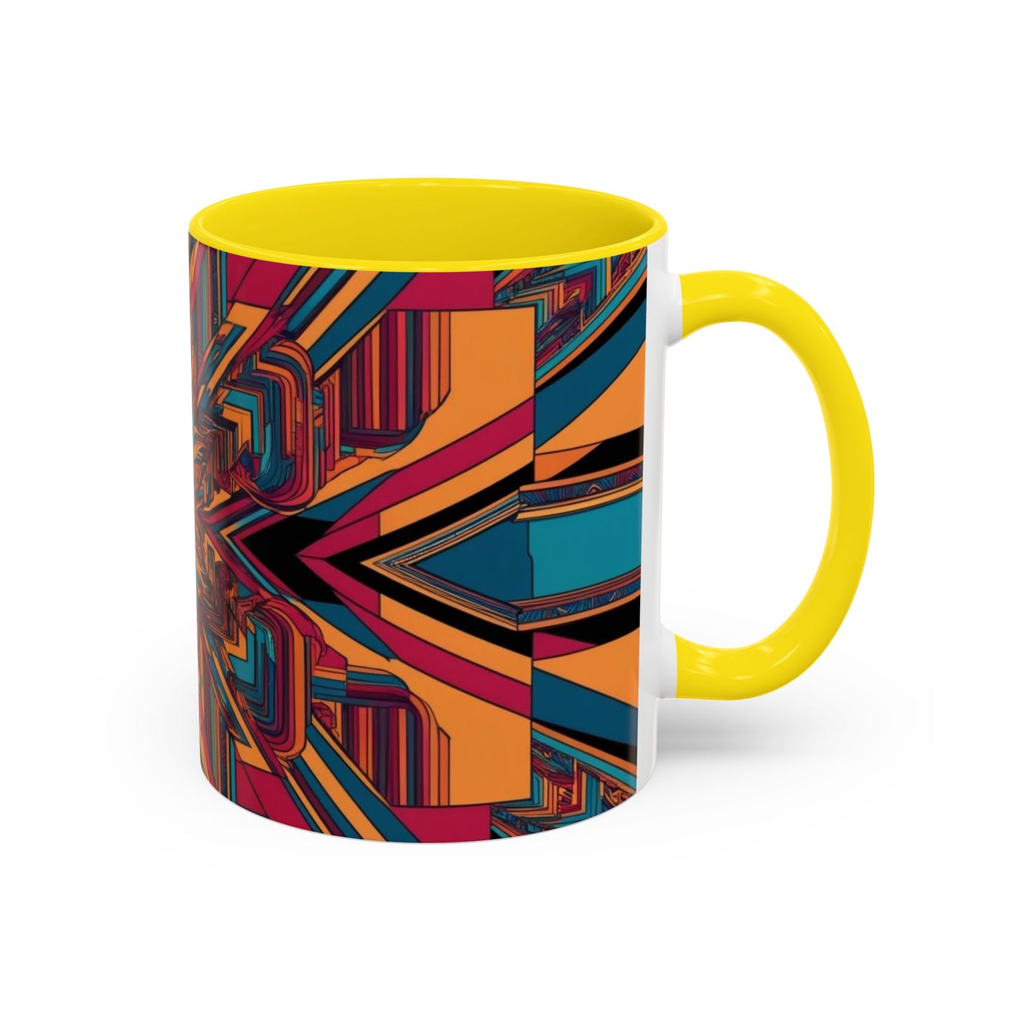 Optical Illusion Accent Mug – Ceramic Coffee Cup
