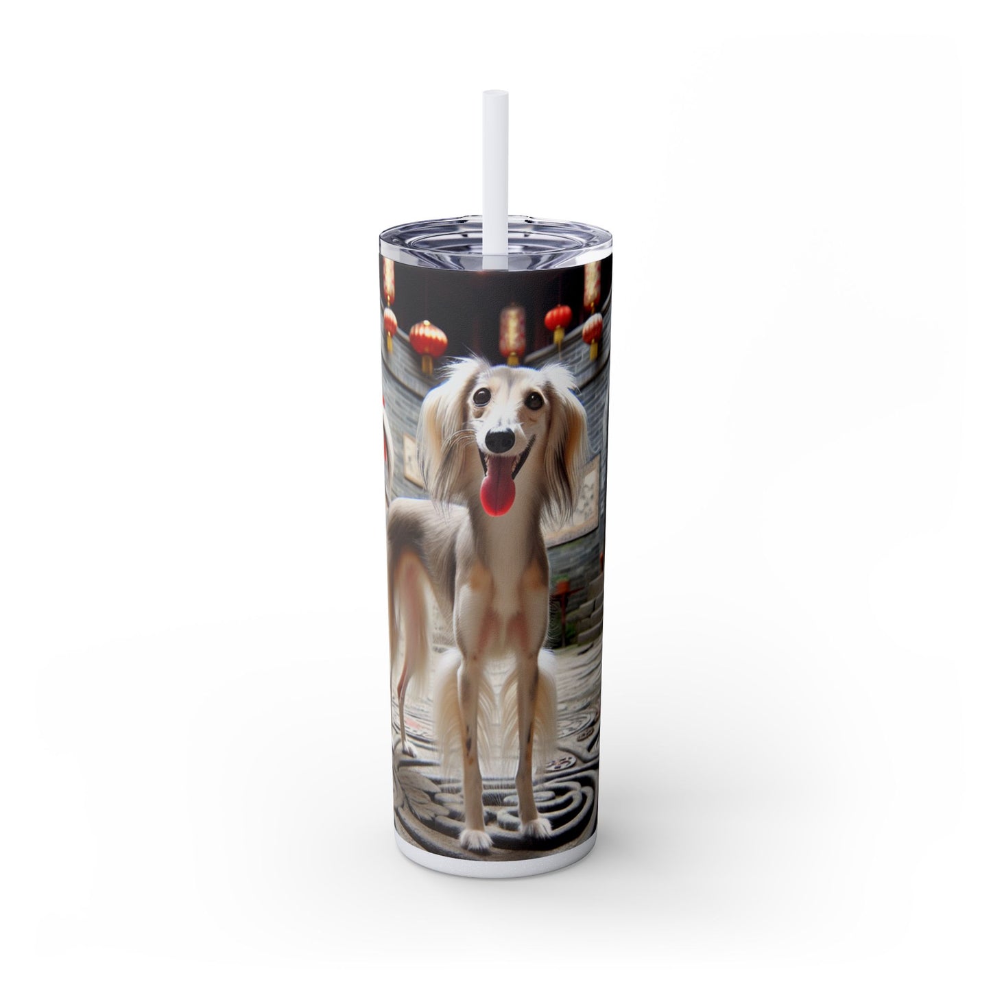 Gobelet Saluki chinois avec paille, 590 ml