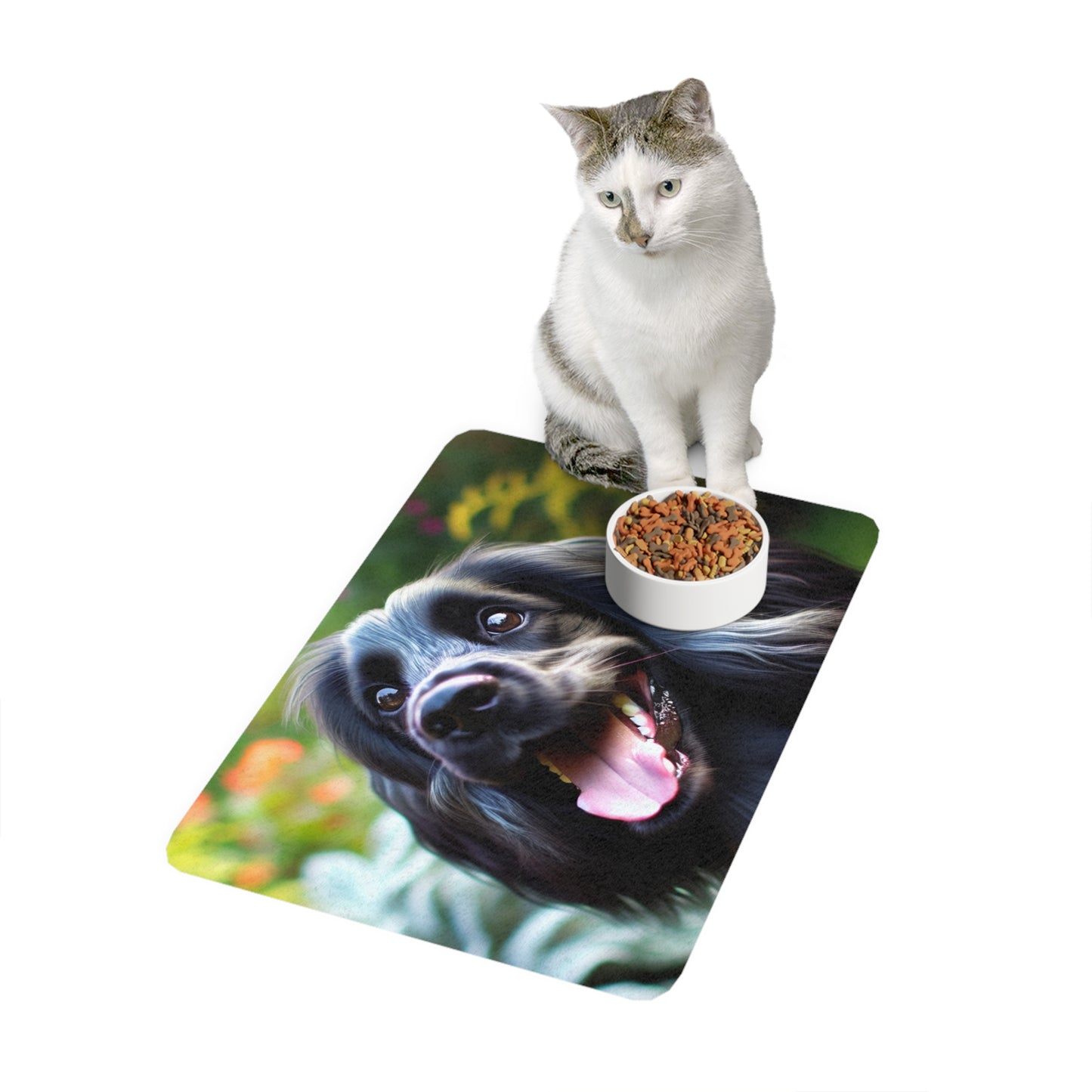 Pet Food Mat (12x18) - Blue Picardy Spaniel