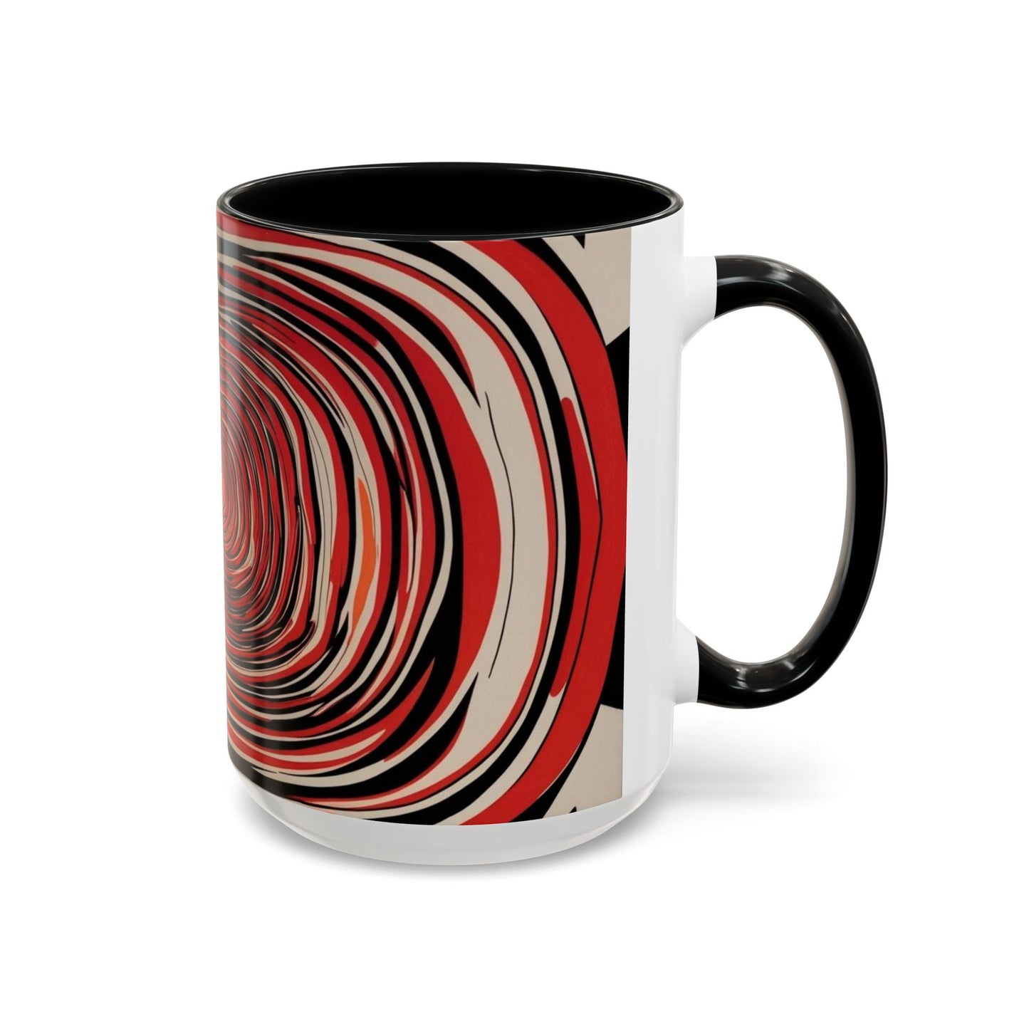 Optical Illusion Accent Mug – Ceramic Coffee Cup