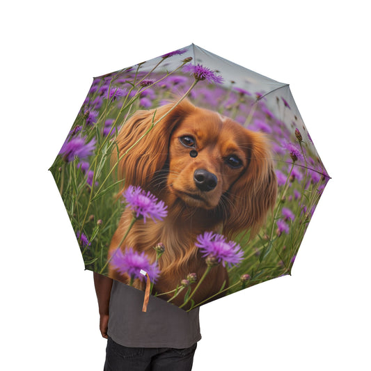 English Toy Spaniel Semi-Automatic Foldable Umbrella