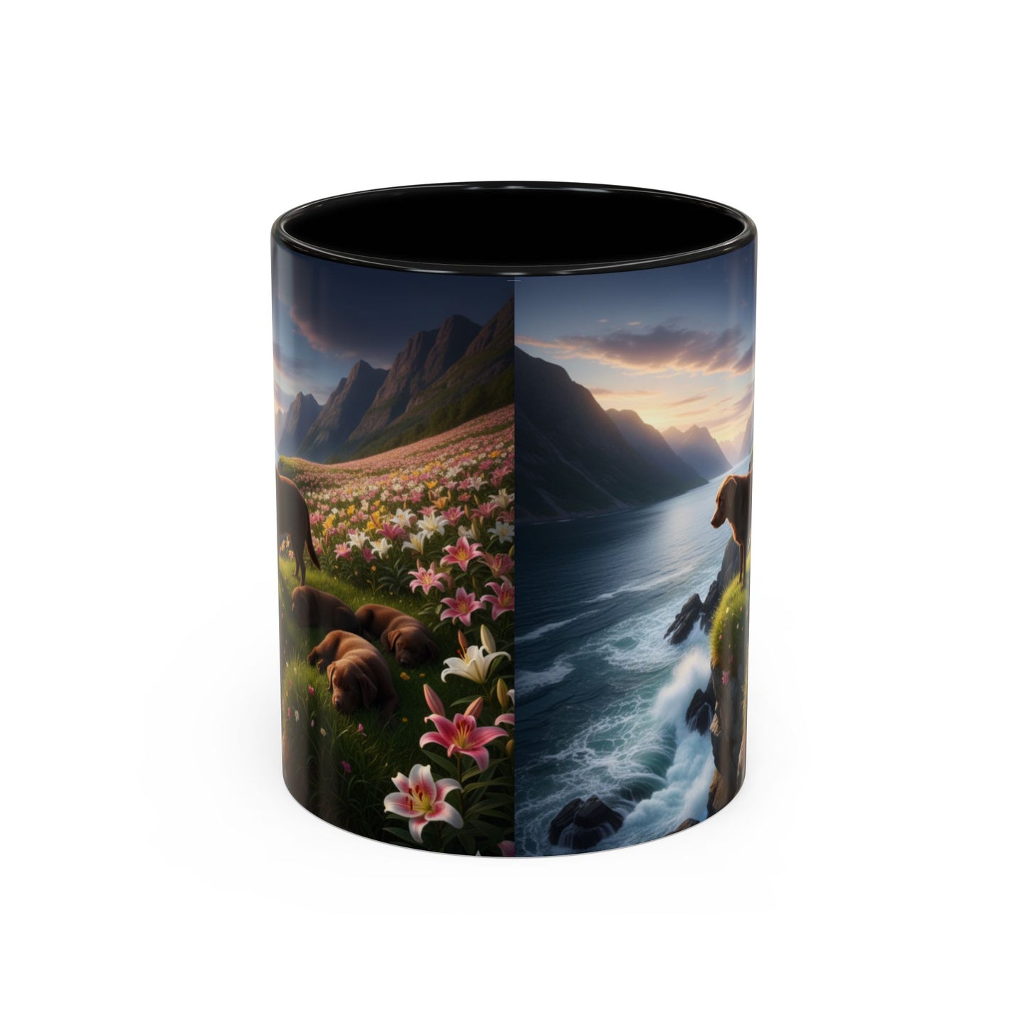 Chocolate Labrador Retriever Accent Mug – Ceramic Coffee Cup