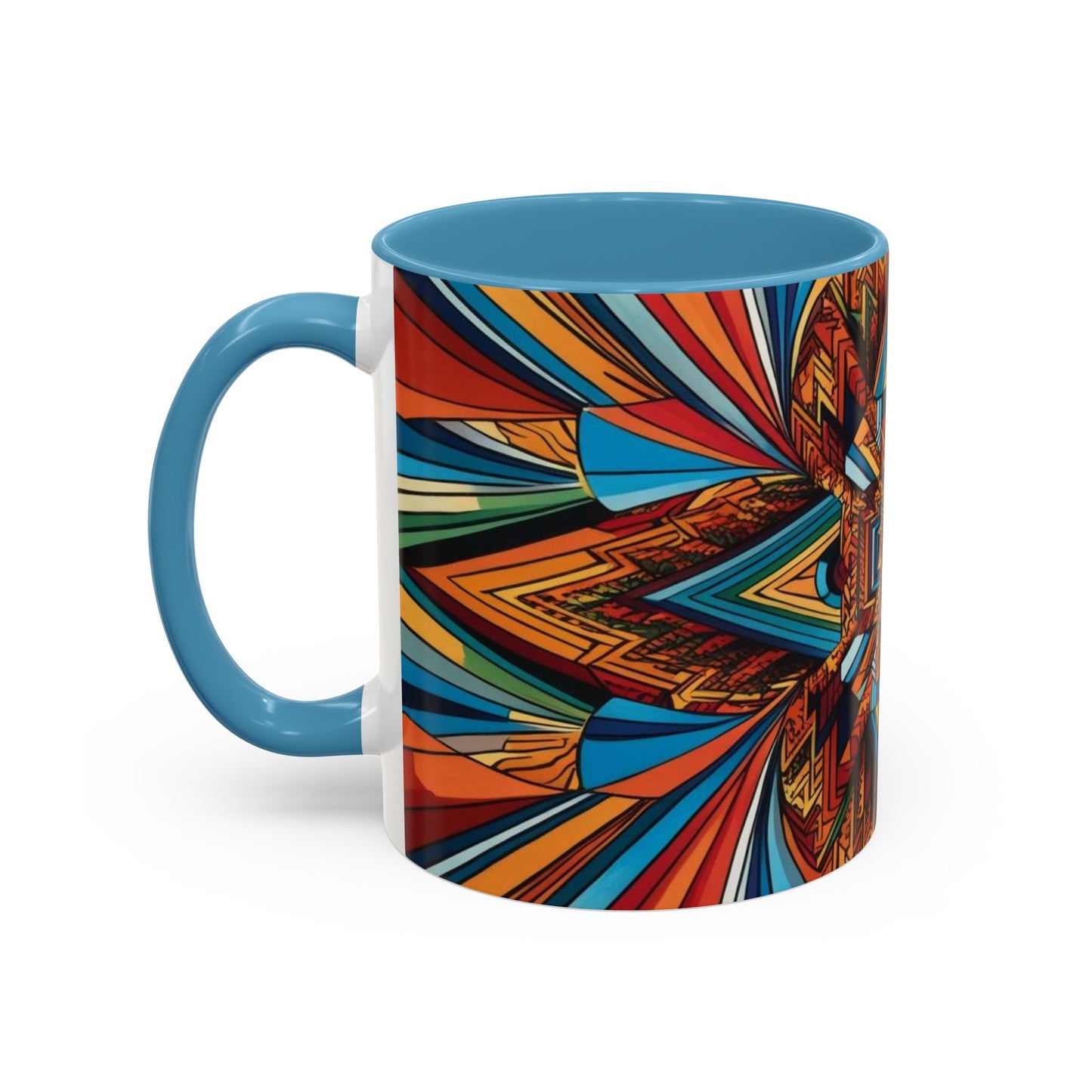 Optical Illusion Accent Mug – Ceramic Coffee Cup