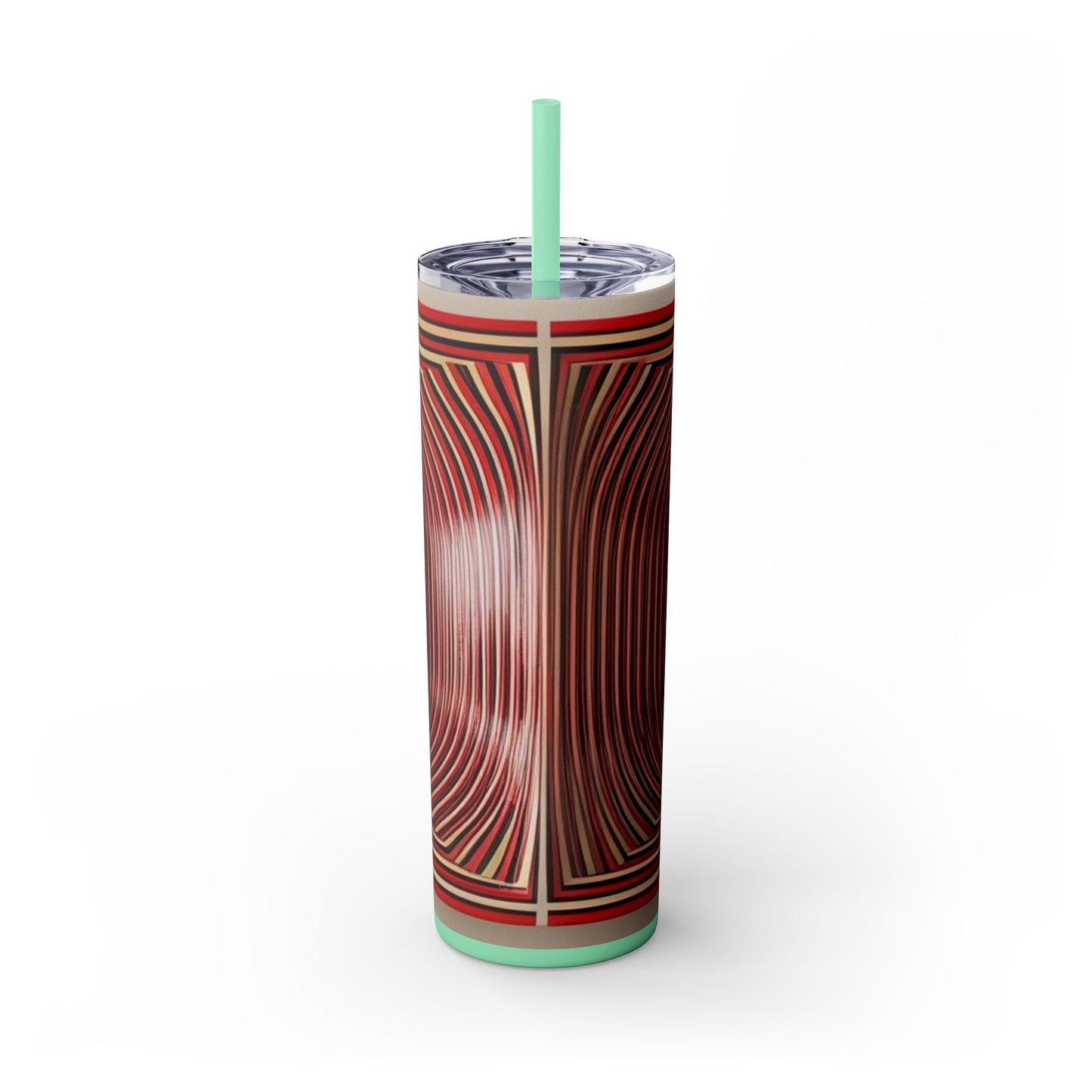 Optical Illusion Skinny Tumbler with Straw, 20oz