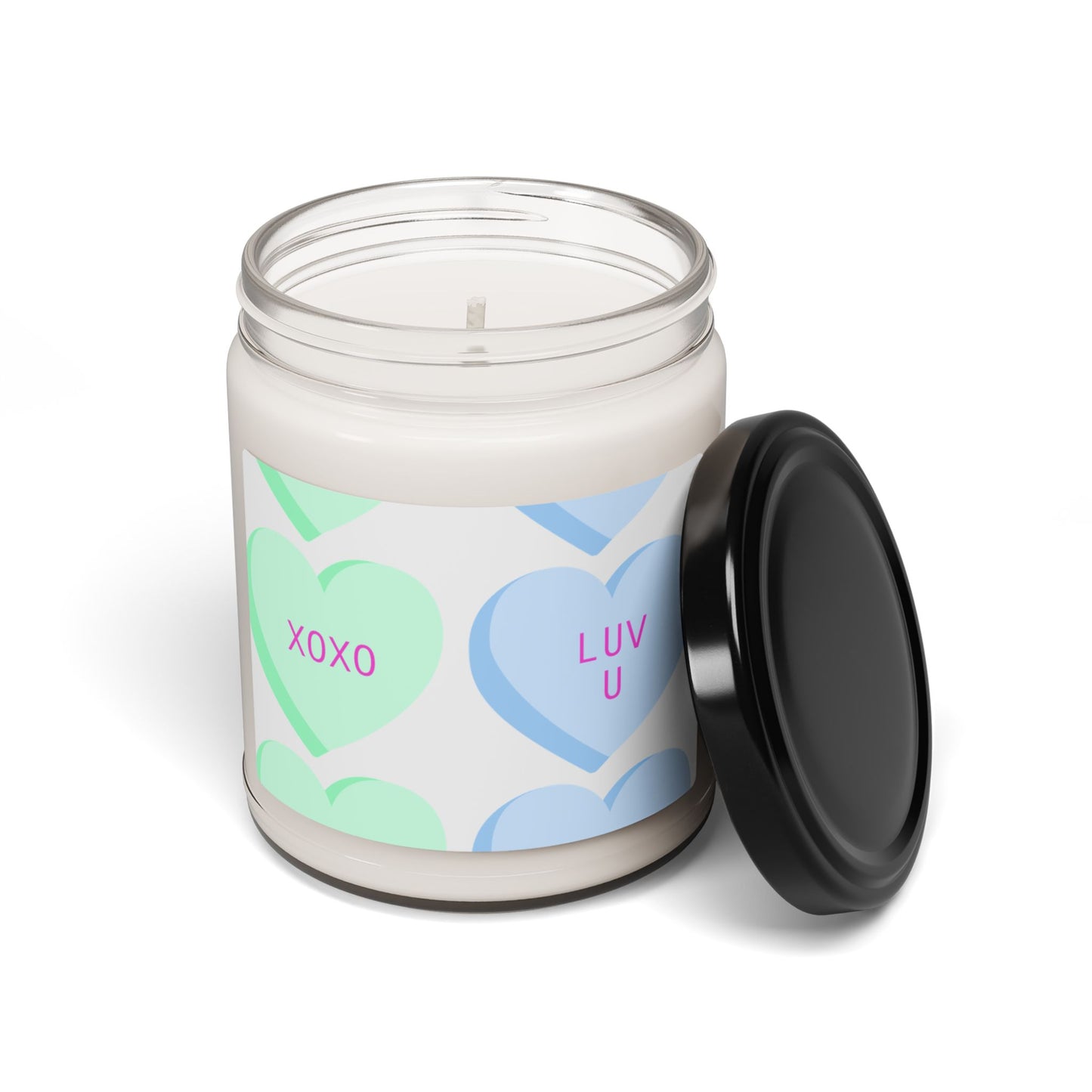 XOXO I Love You Candy Hearts- Scented Soy Candle, 9oz