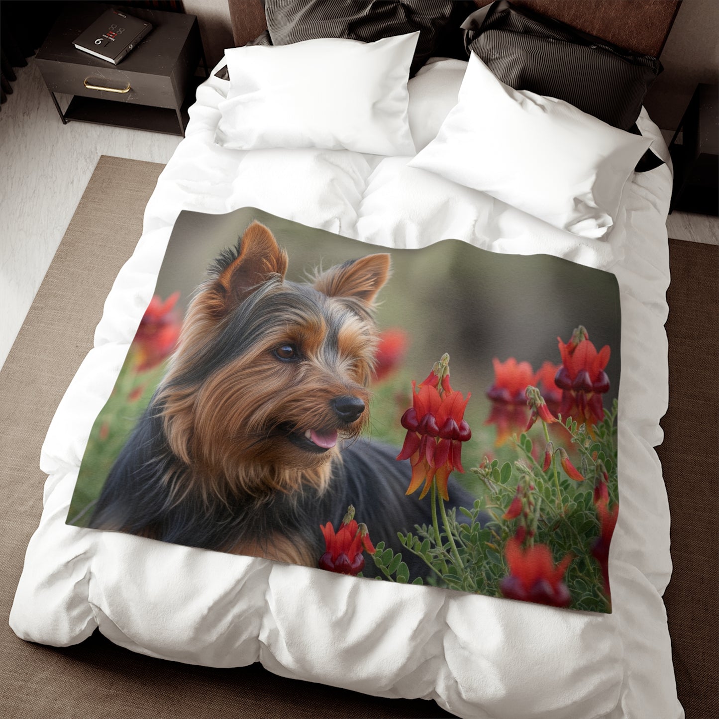 Manta sudadera con diseño de Silky Terrier