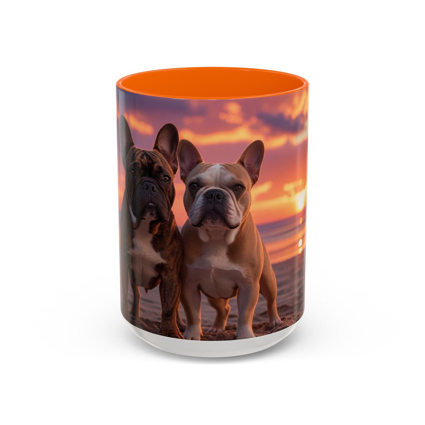 French Bulldog Love Accent Coffee Mug - Perfect Gift for Dog Lovers
