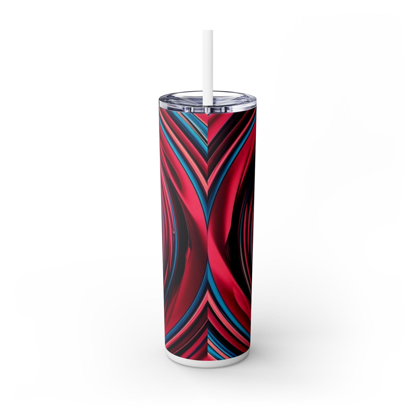 Optical Illusion Skinny Tumbler with Straw, 20oz