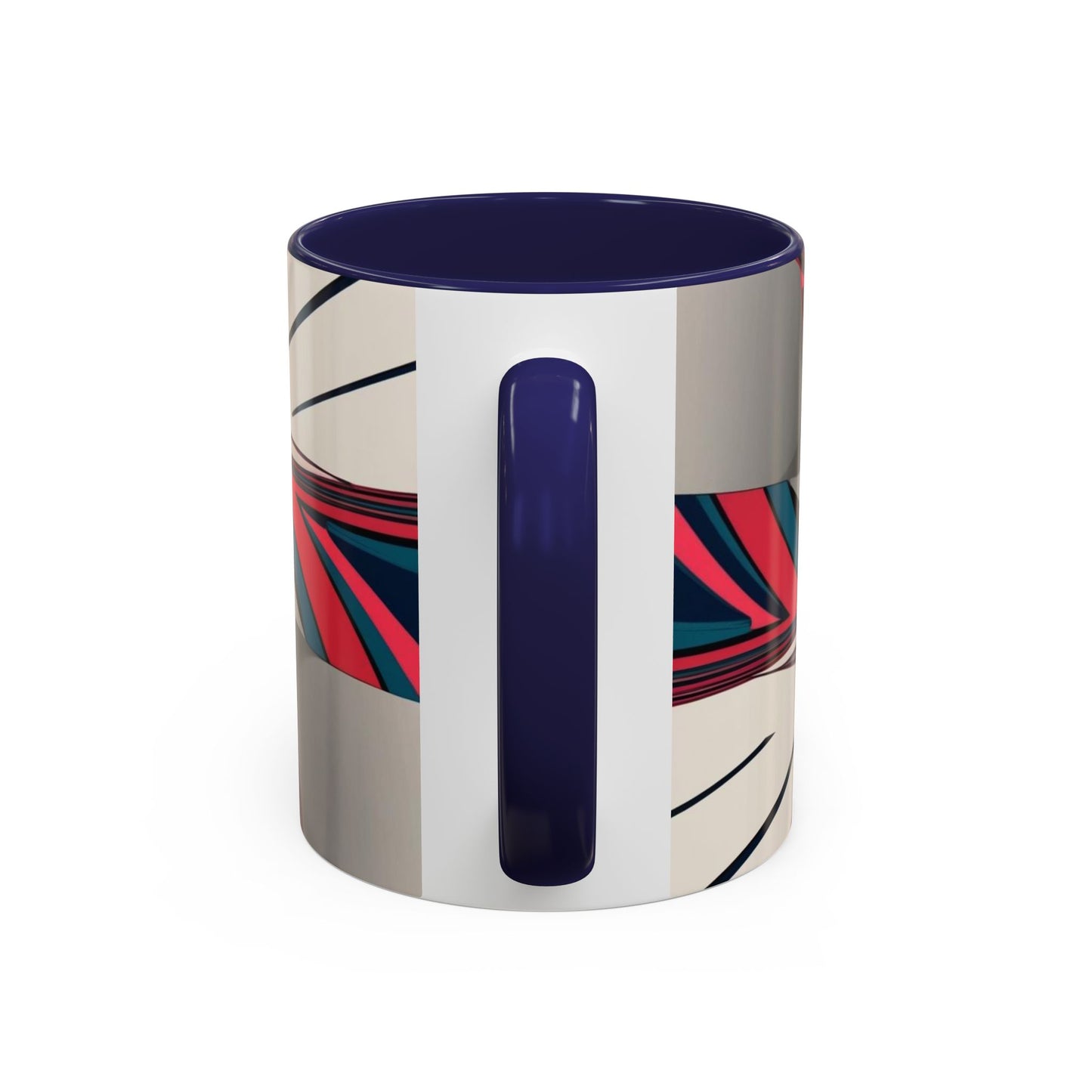 Optical Illusion Accent Mug – Ceramic Coffee Cup