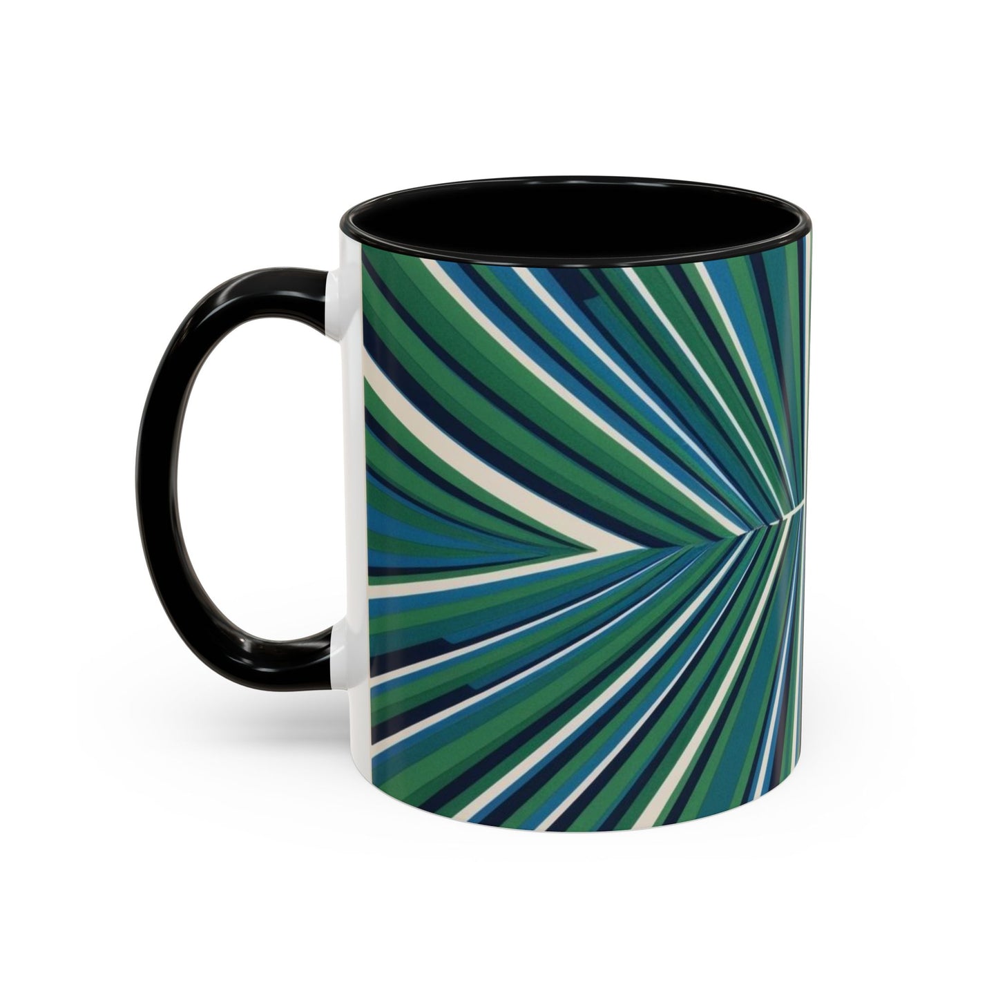 Optical Illusion Accent Mug – Ceramic Coffee Cup