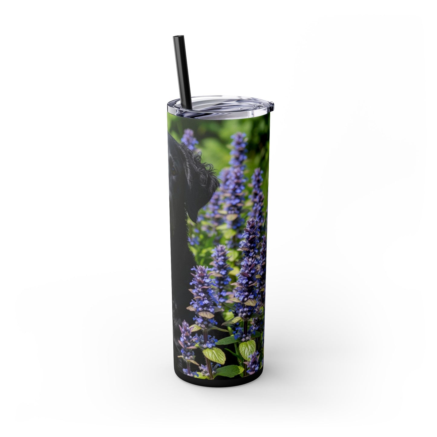 Gobelet isotherme à paille en forme de retriever à poil frisé, 590 ml
