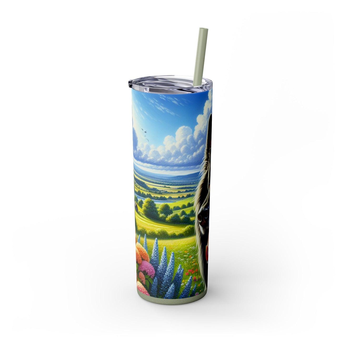 Gobelet isotherme à motif de berger croate avec paille, 59 cl
