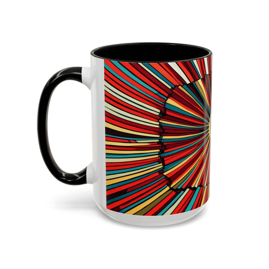Optical Illusion Accent Mug – Ceramic Coffee Cup