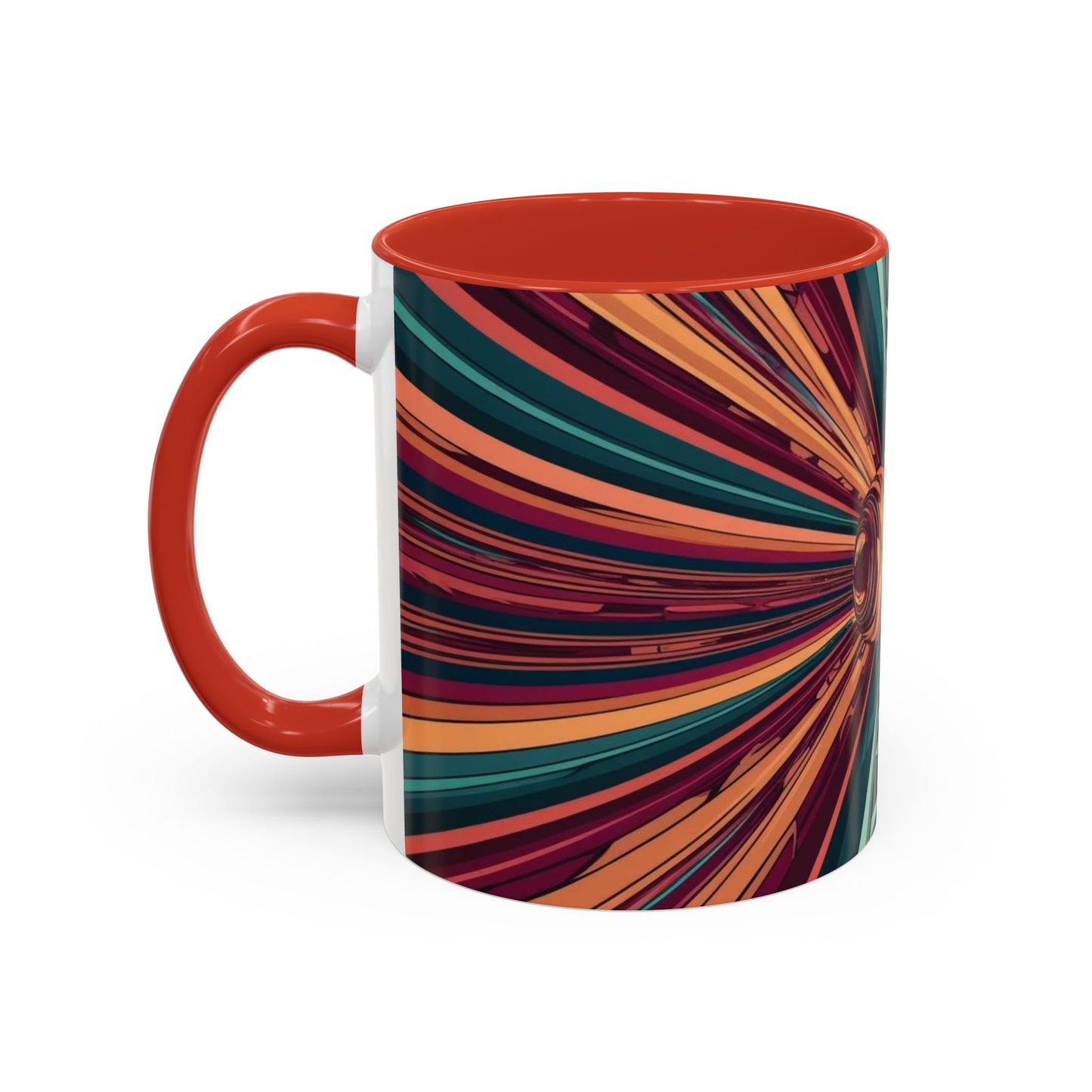 Optical Illusion Accent Mug – Ceramic Coffee Cup