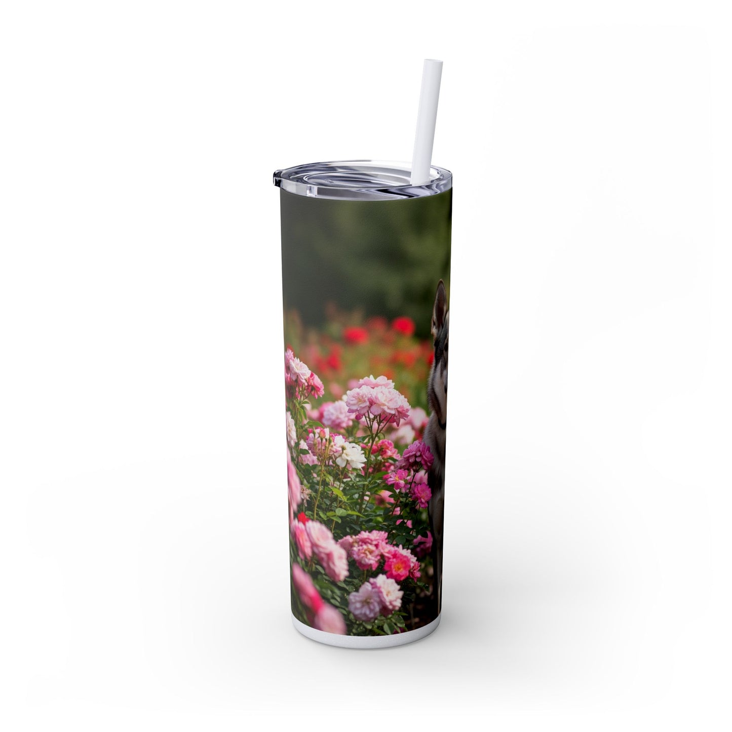 Skinny Tumbler with Straw – 20 oz Stainless Steel Cup
